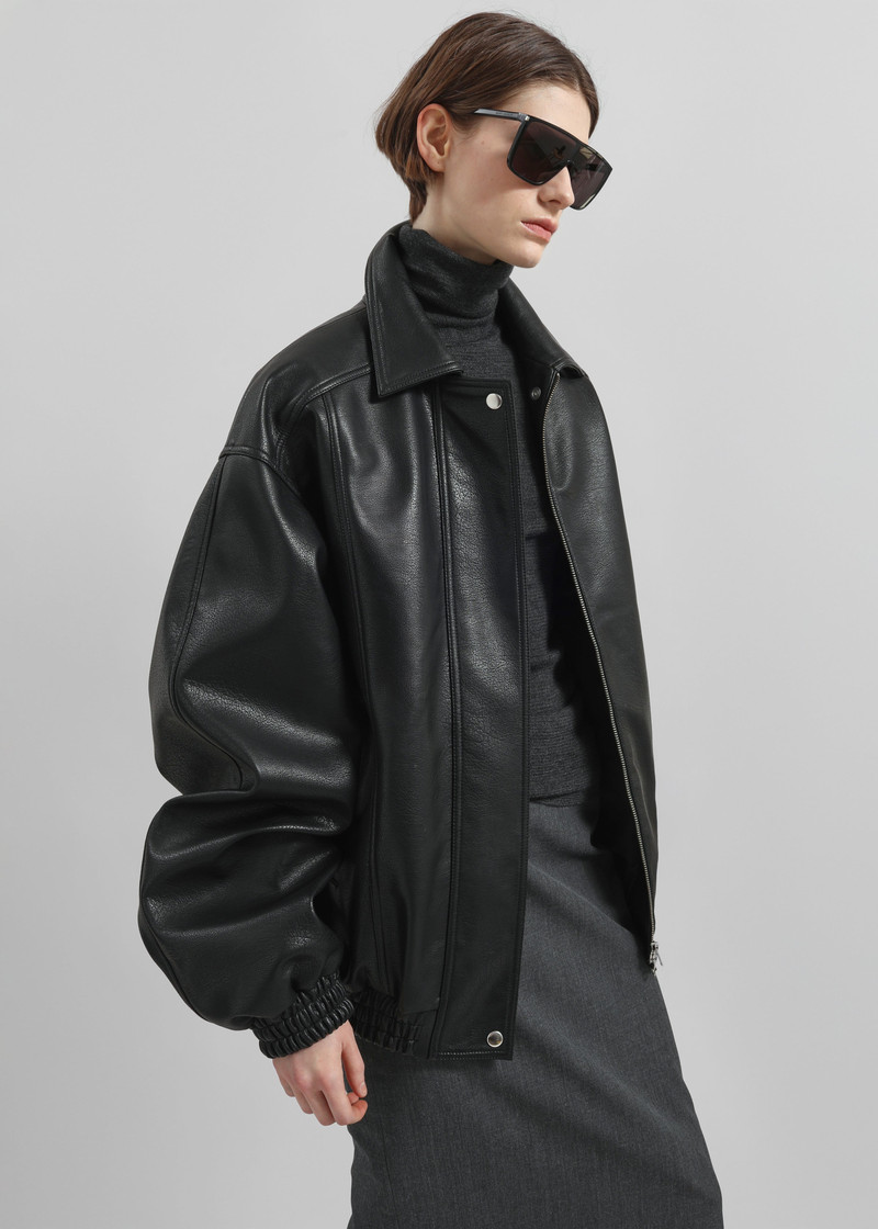 Prescott Faux Leather Jacket - Black 6