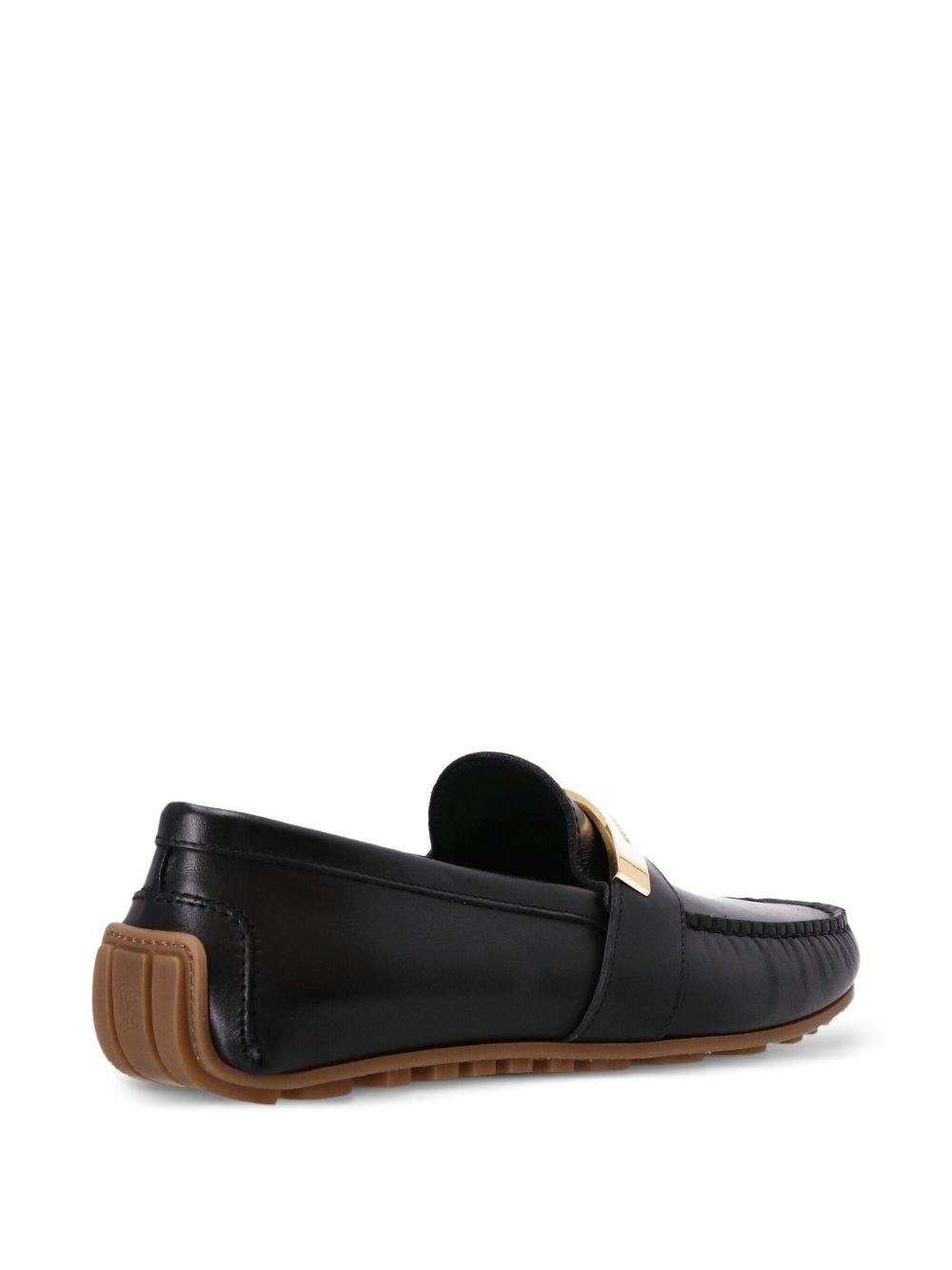 leather bar-detail loafers - 4