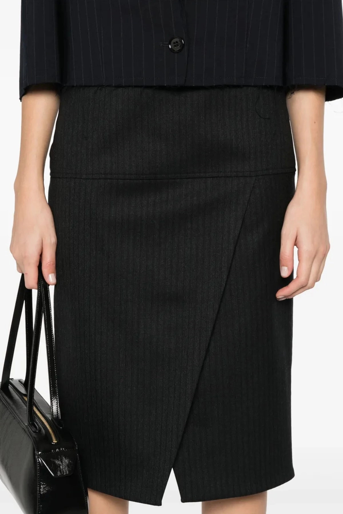 Pinstriped wool skirt - 2