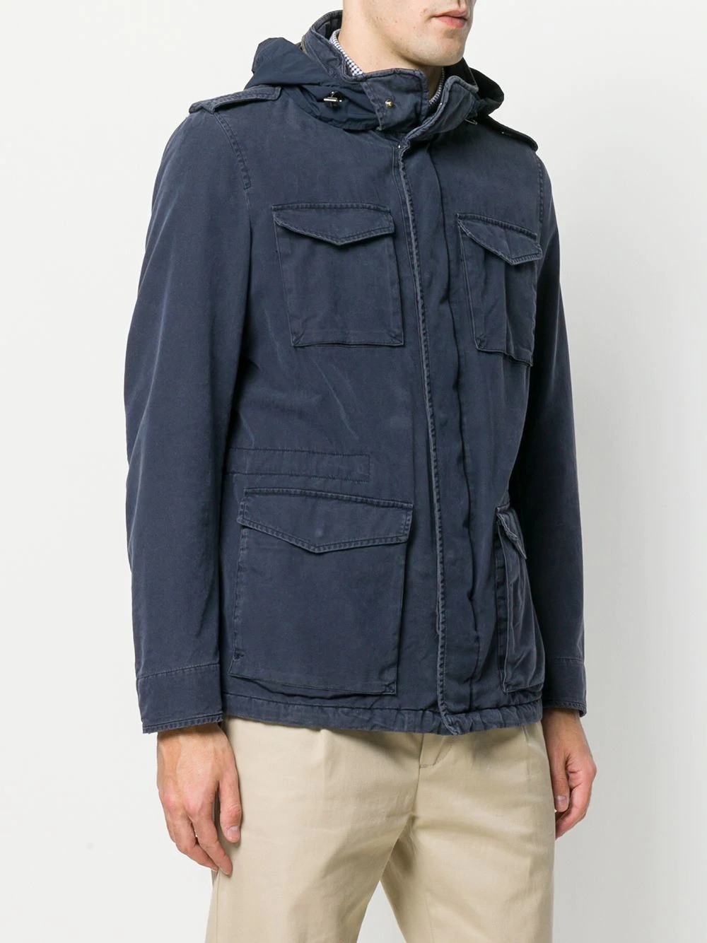 hooded denim jacket - 3