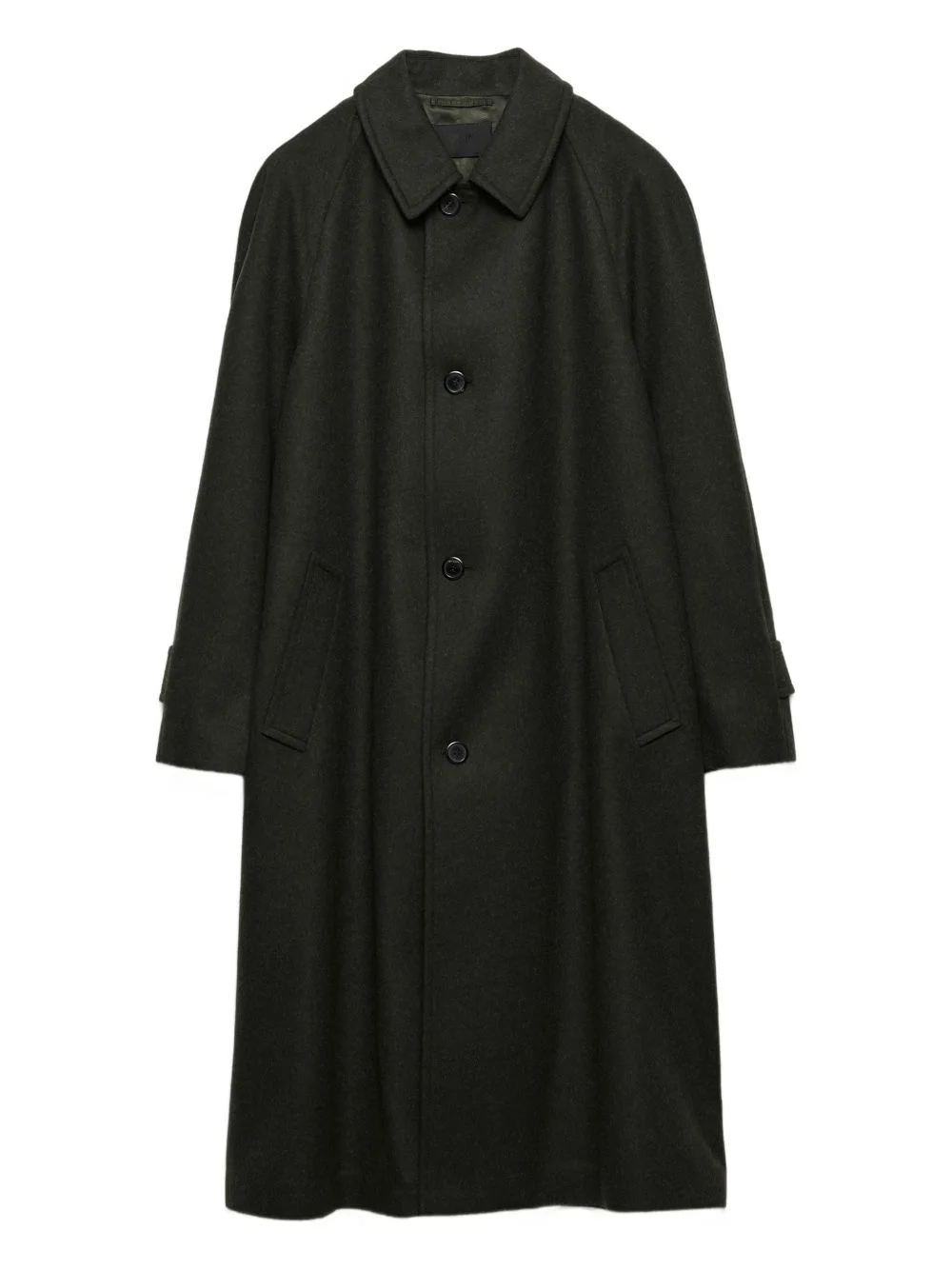 raglan sleeve wool coat - 1