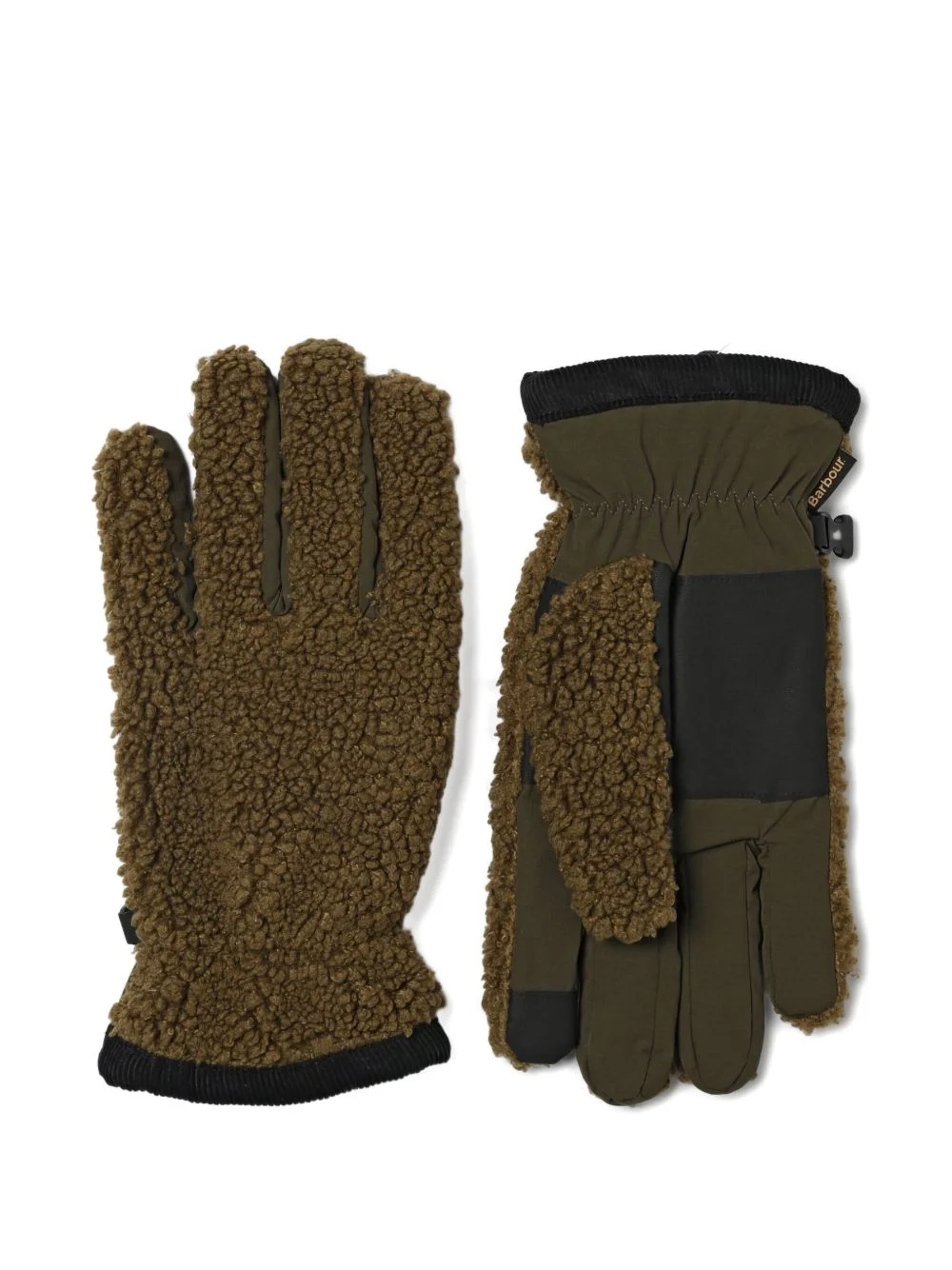 buckle fleece gloves - 1