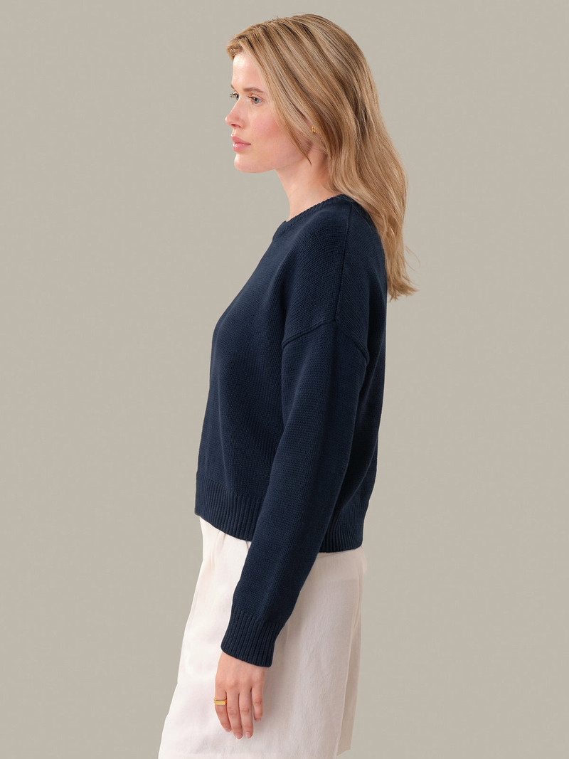 525 america Veda: Classic Cotton Crewneck Sweater outlook
