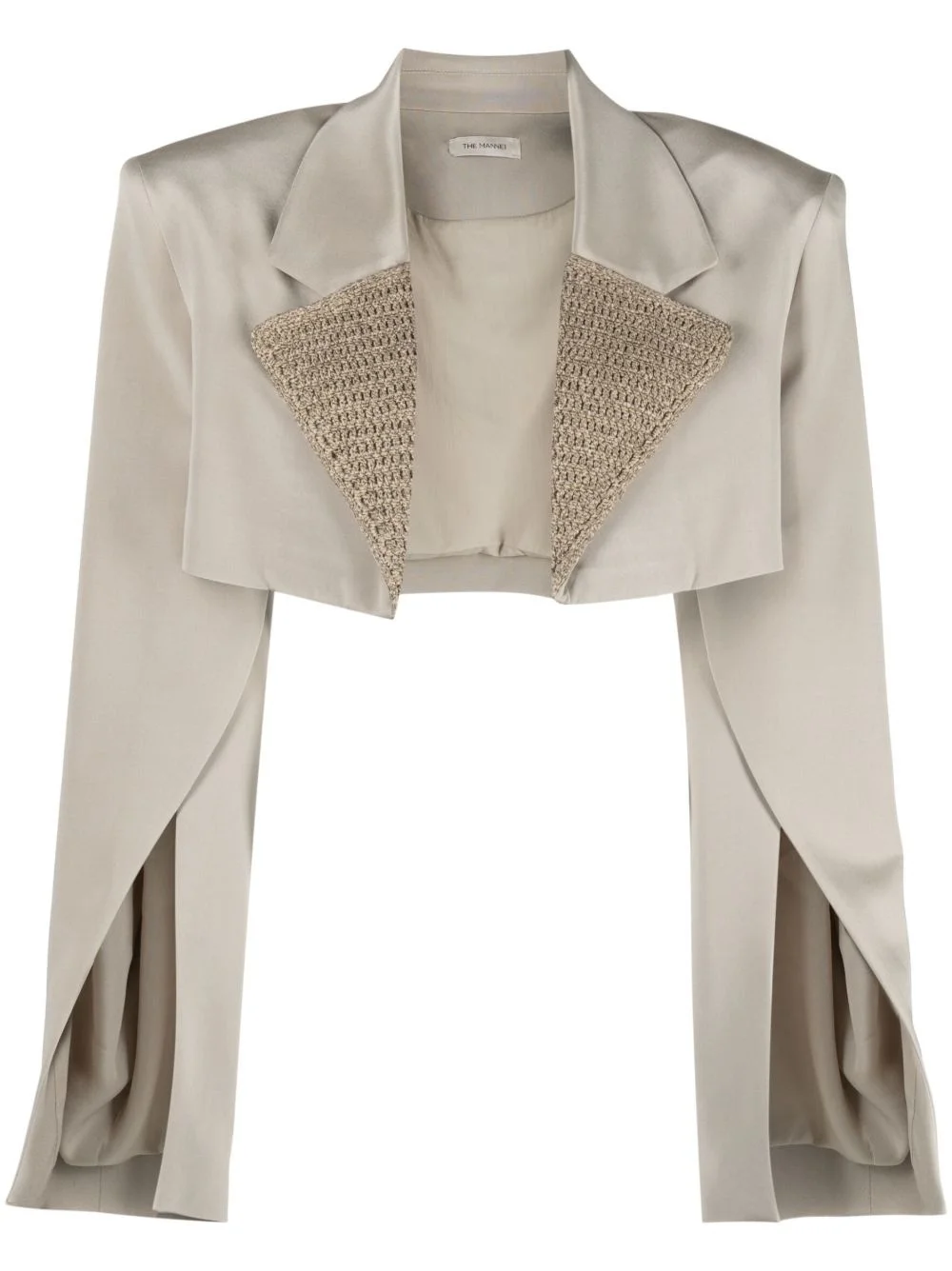 Marica crochet-panel cropped blazer - 1
