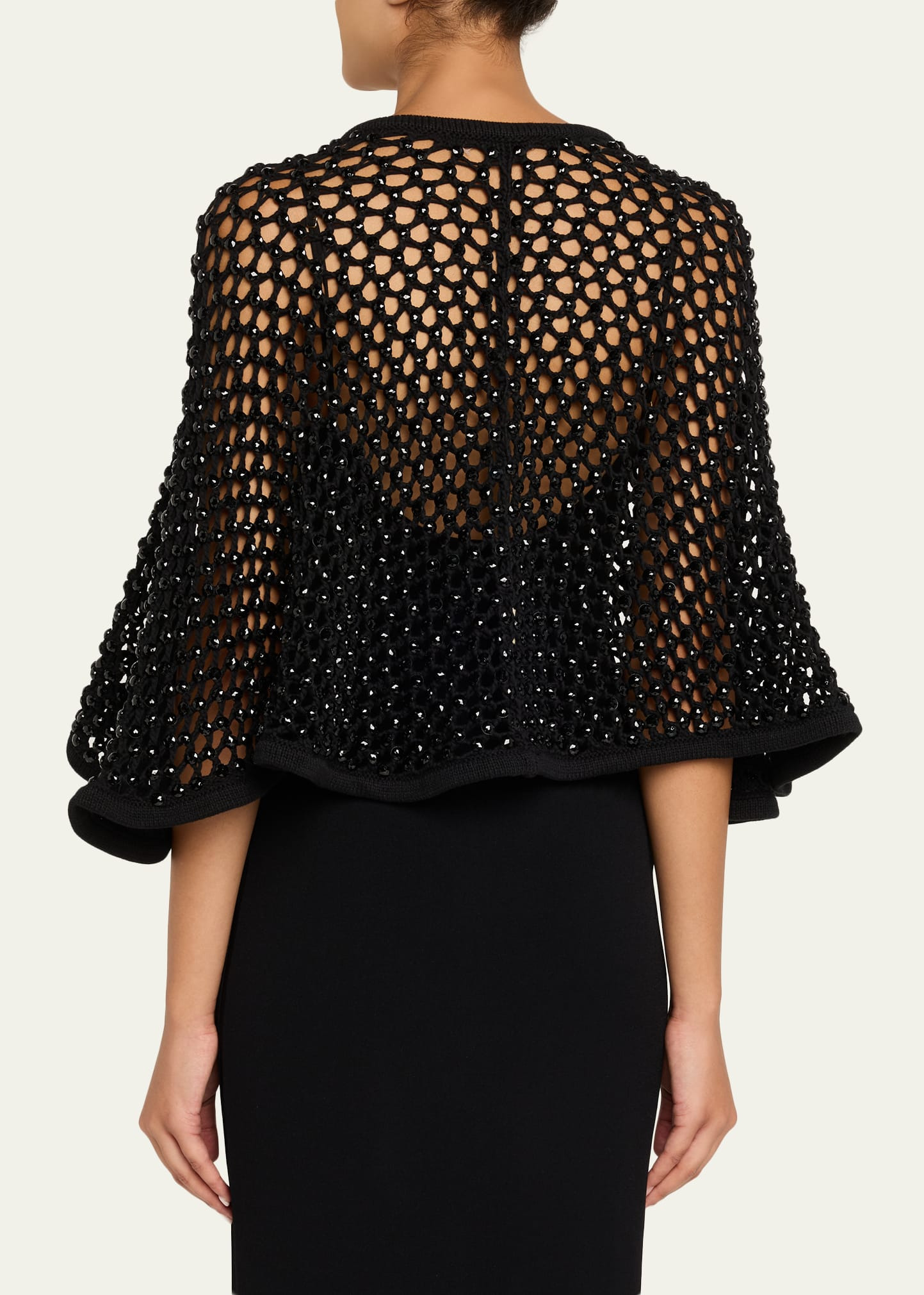Crystal Net Knit Capelet - 3