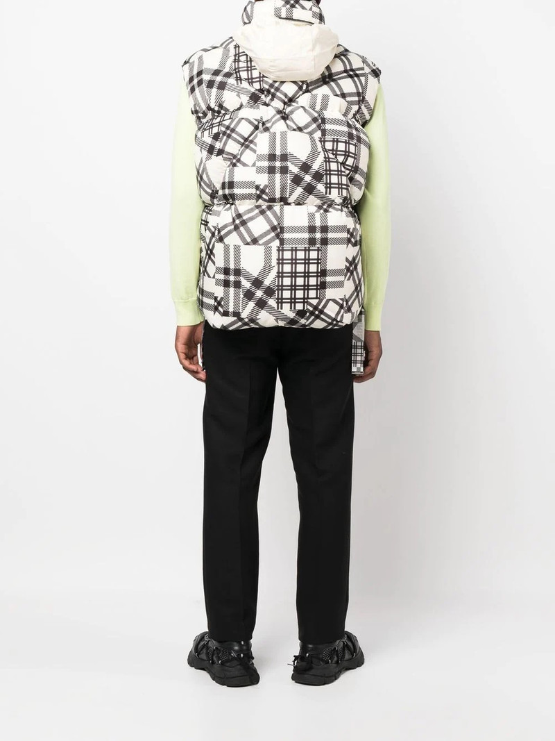 check-pattern padded gilet 6