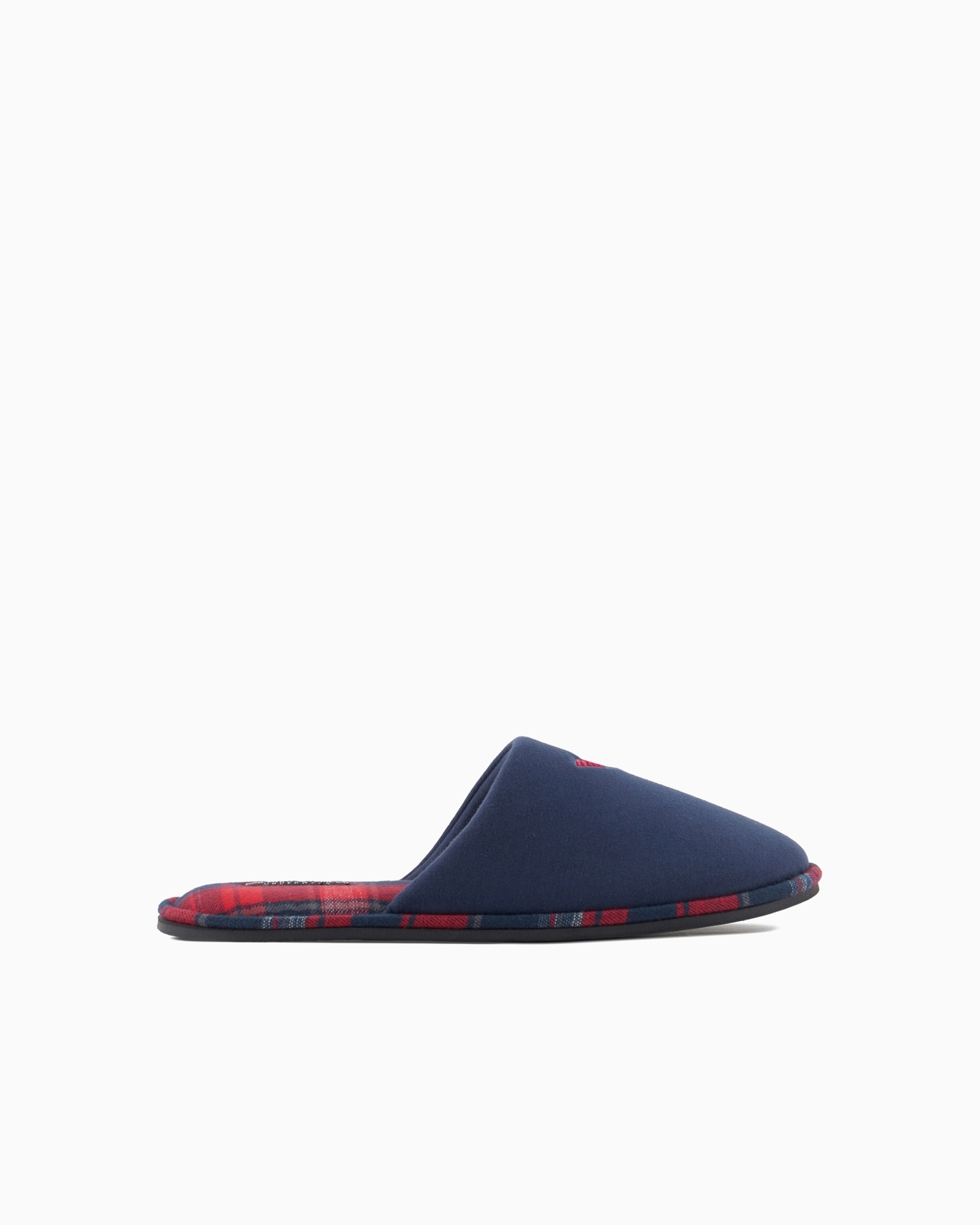 SLIPPERS WITH TARTAN DETAILS - 1