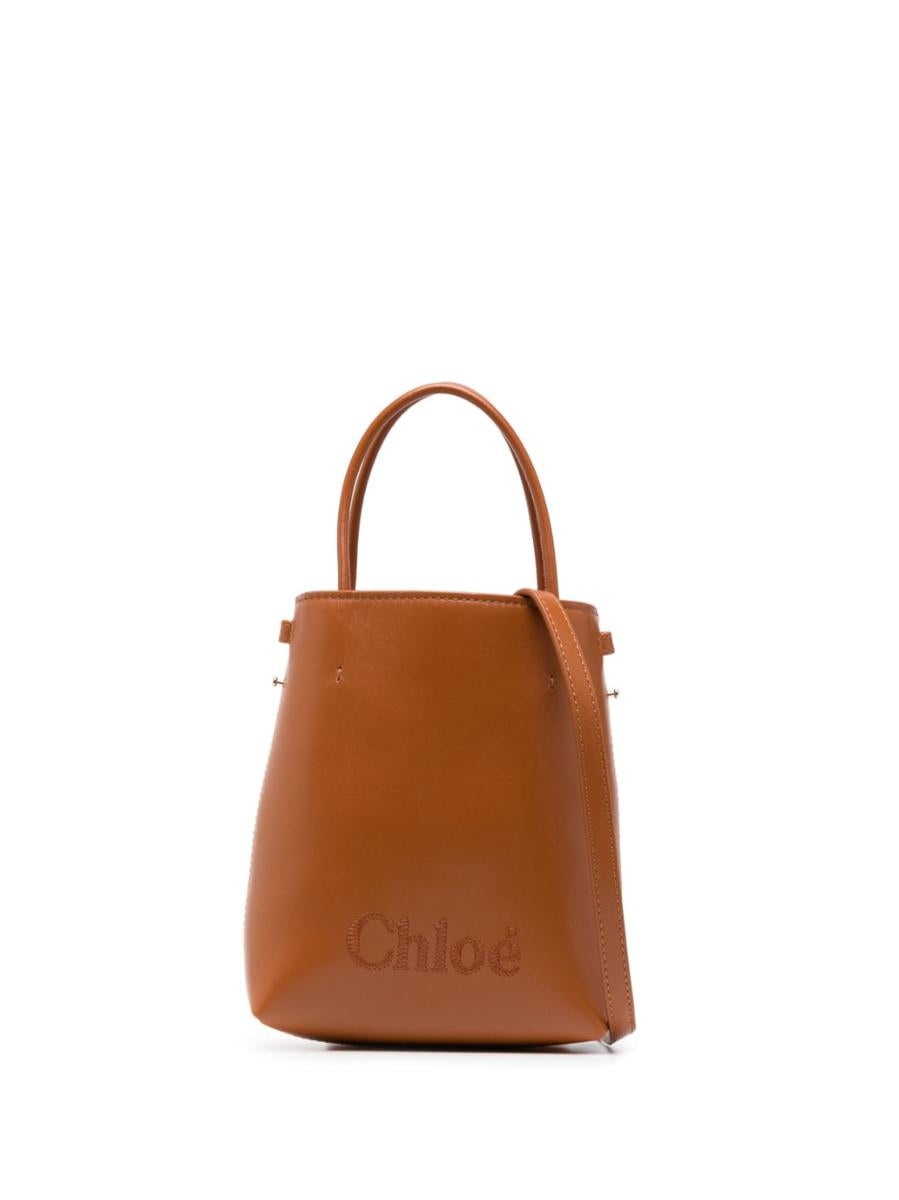 CHLOÉ CHLOÉ SENSE MICRO LEATHER BUCKET BAG - 1