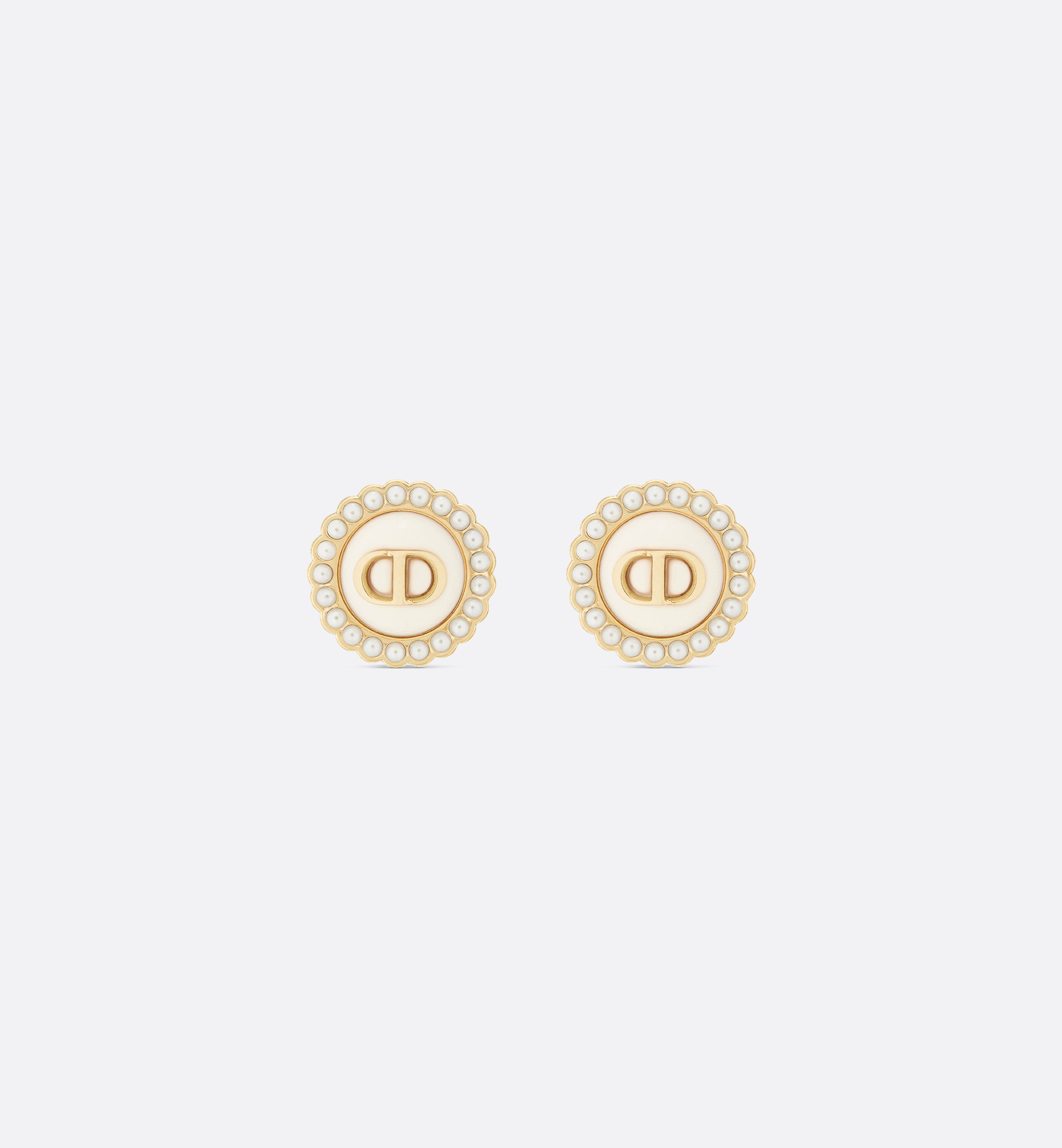 Petit CD Baroque Clip-On Stud Earrings - 1