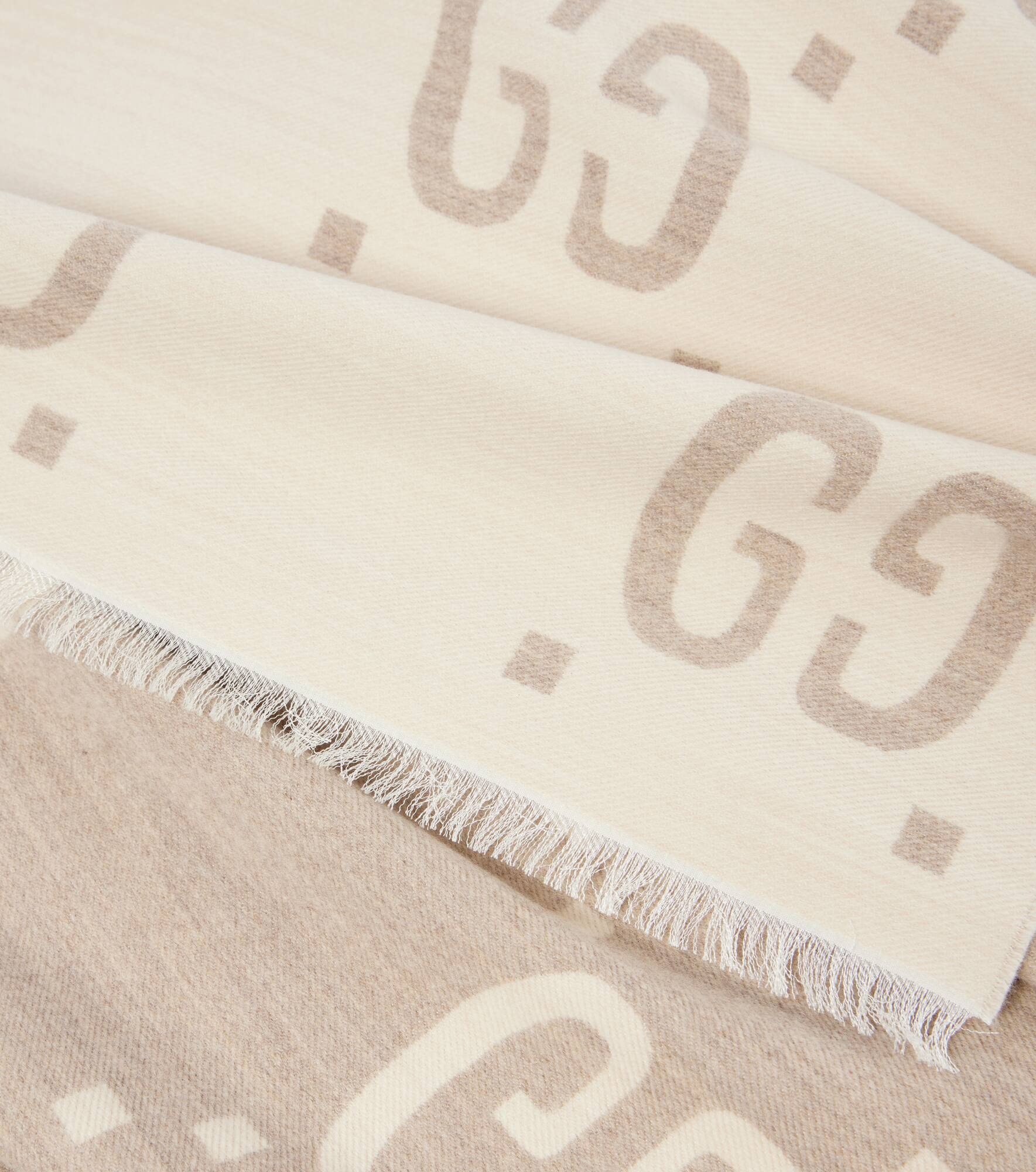 GG wool and silk scarf - 4