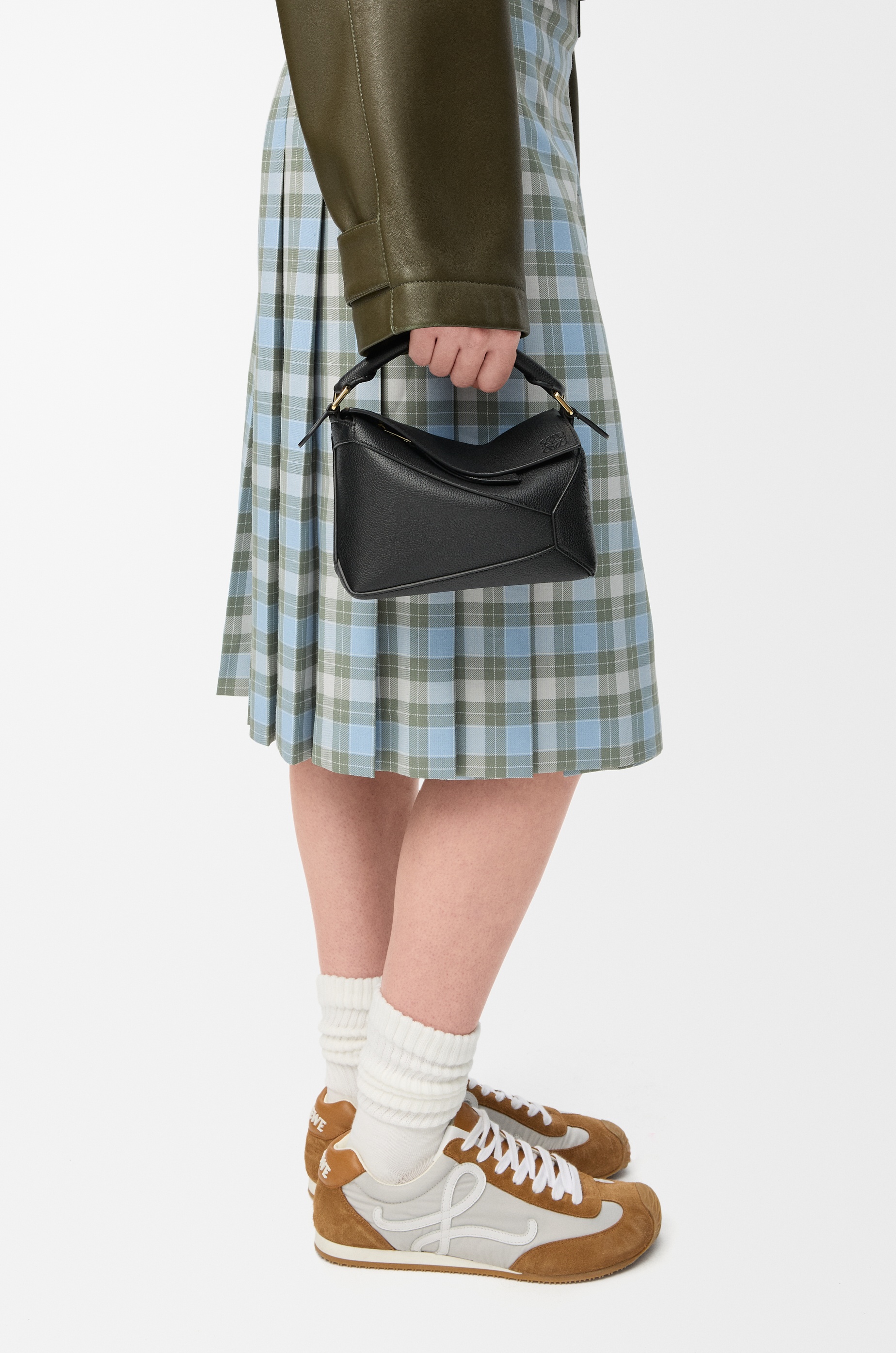 Mini Puzzle Edge bag in soft grained calfskin - 3