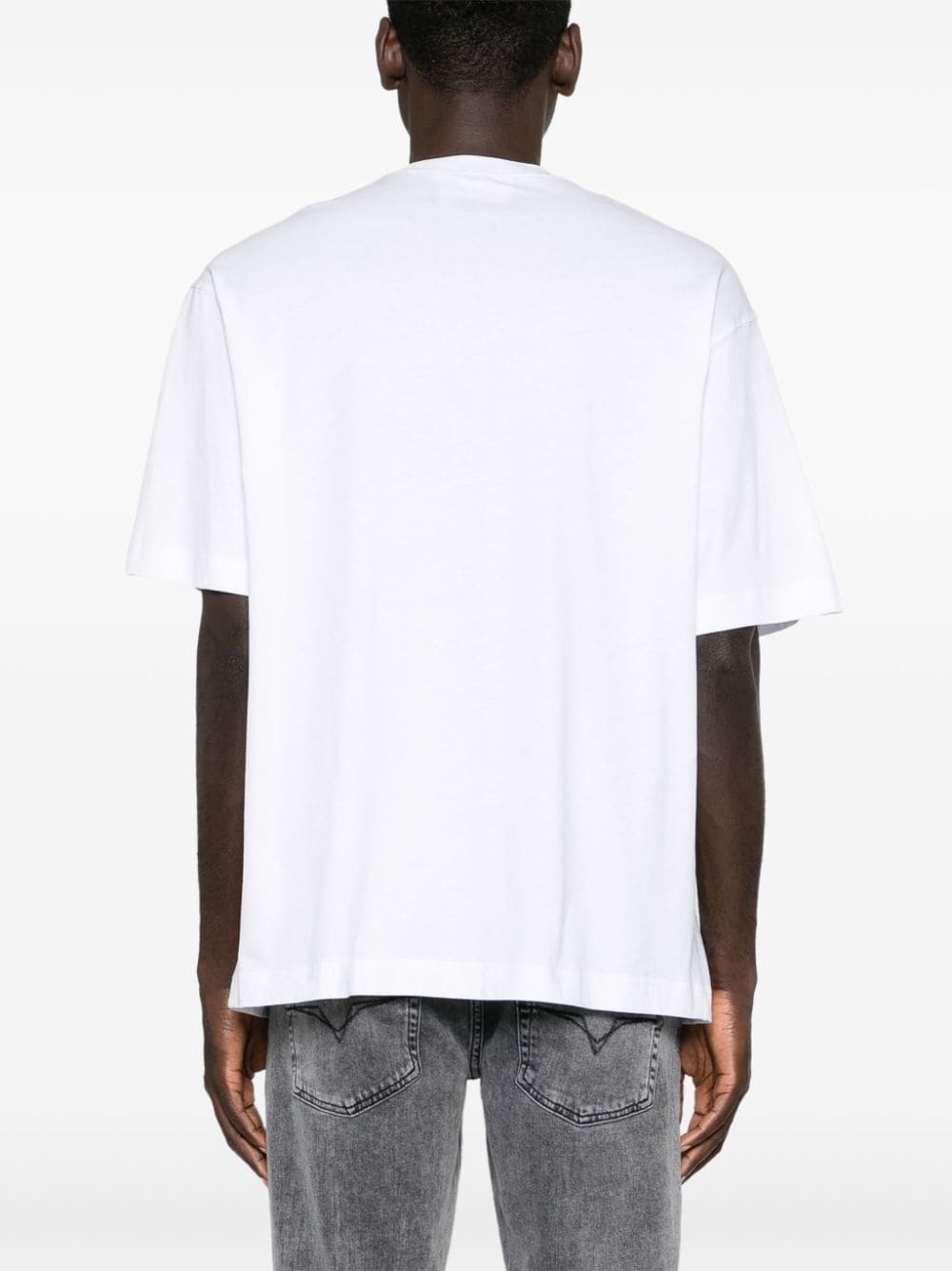 logo-embossed cotton T-shirt - 4