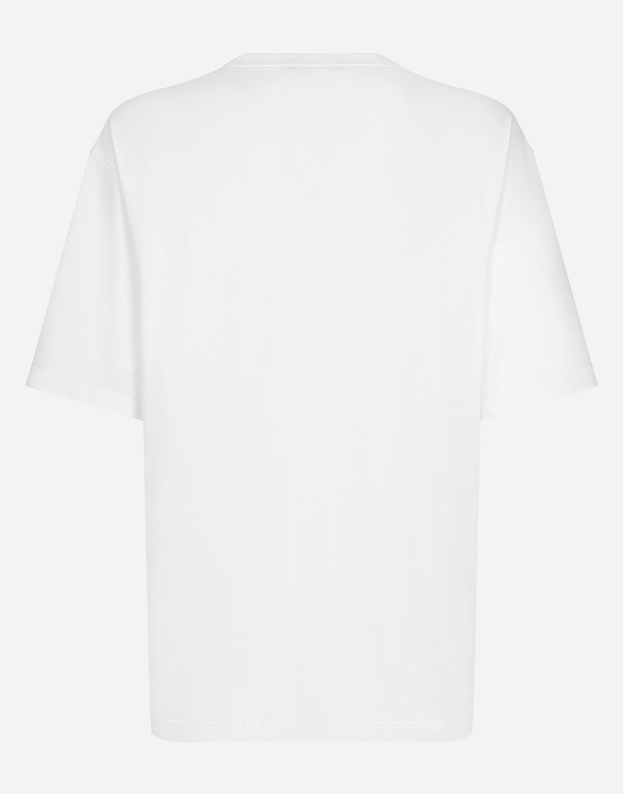 Cotton round-neck T-shirt with Dolce&Gabbana logo - 7