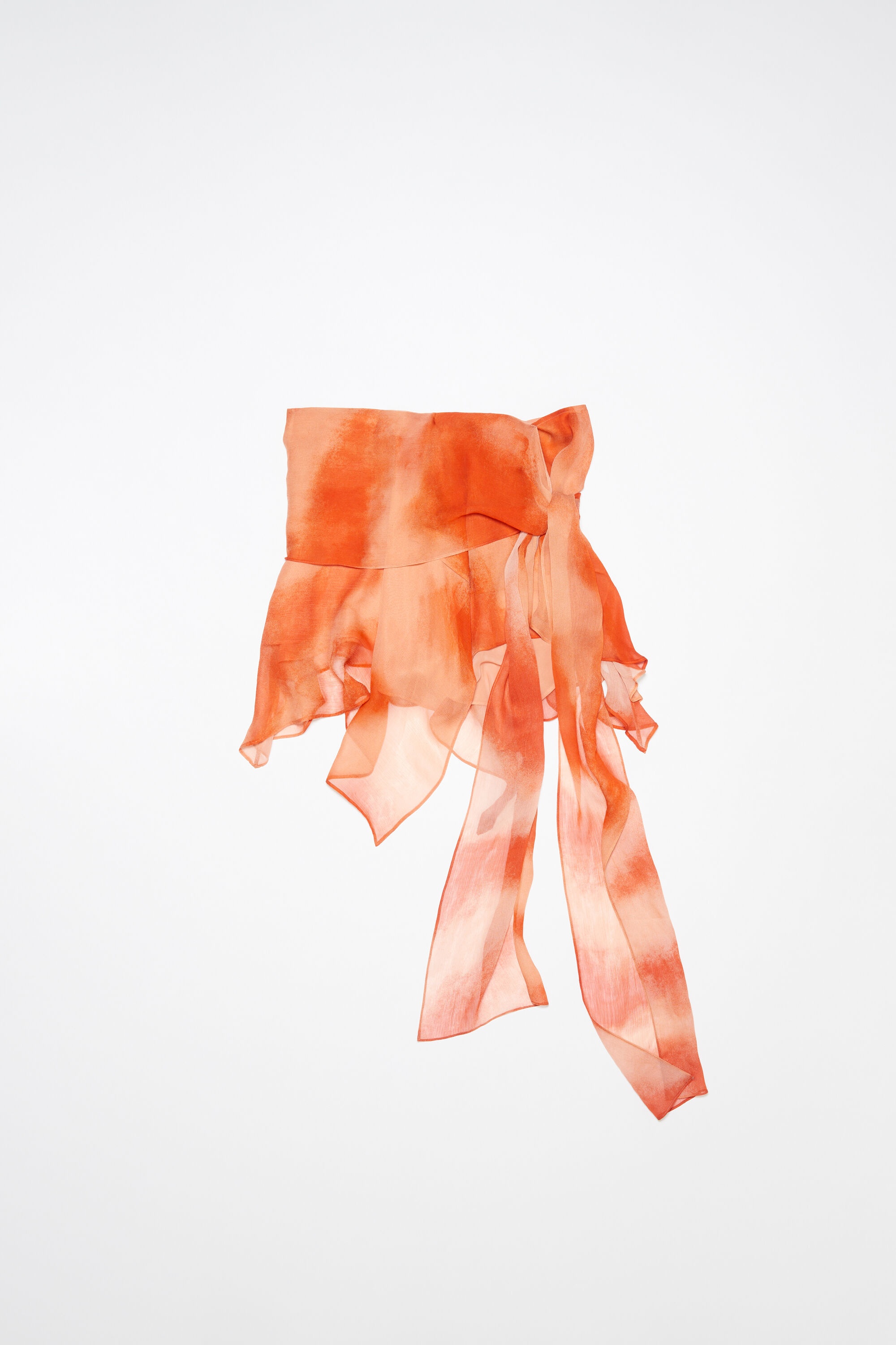 Draped mini skirt - Orange - 6