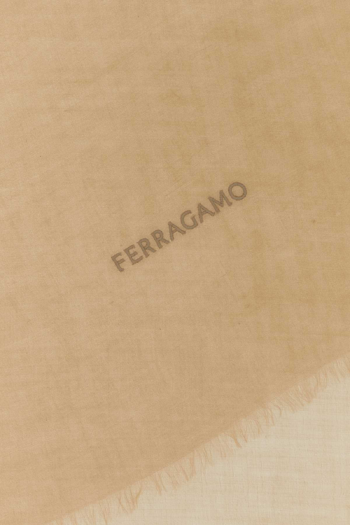 Salvatore Ferragamo Women Camel Cashmere Scarf - 2