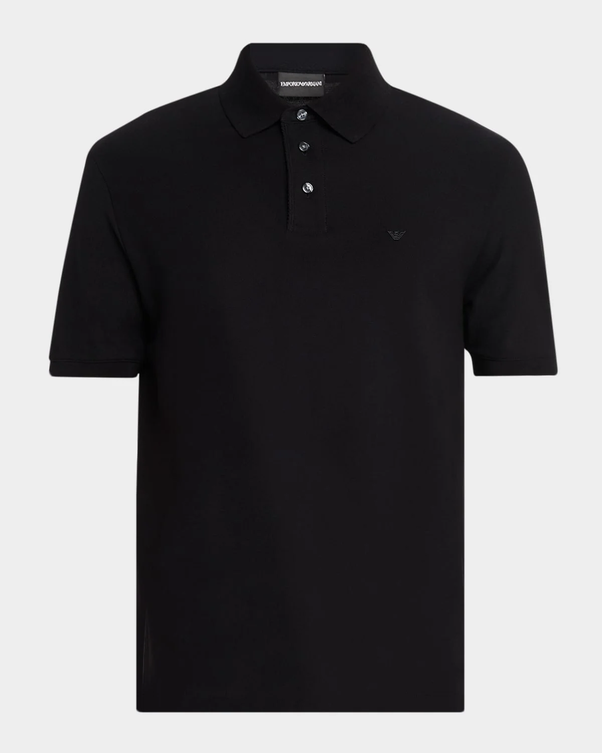 Men's Cotton Jersey Ribbed-Trim Polo Shirt - 1
