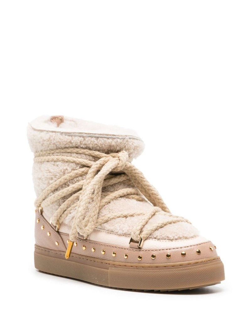 INUIKII shearling lace-up boots outlook