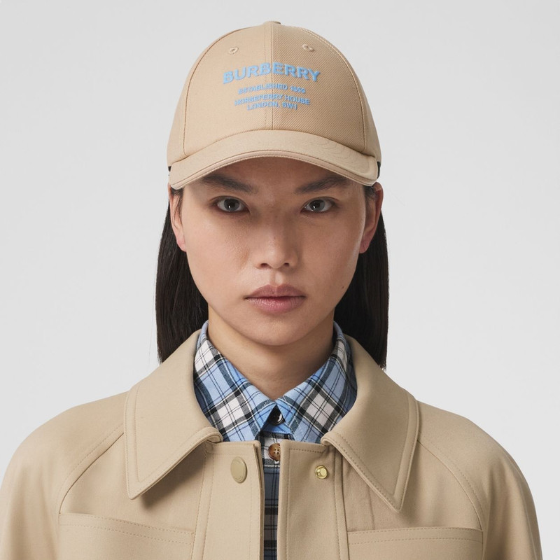 Burberry Horseferry Motif Cotton Baseball Cap outlook