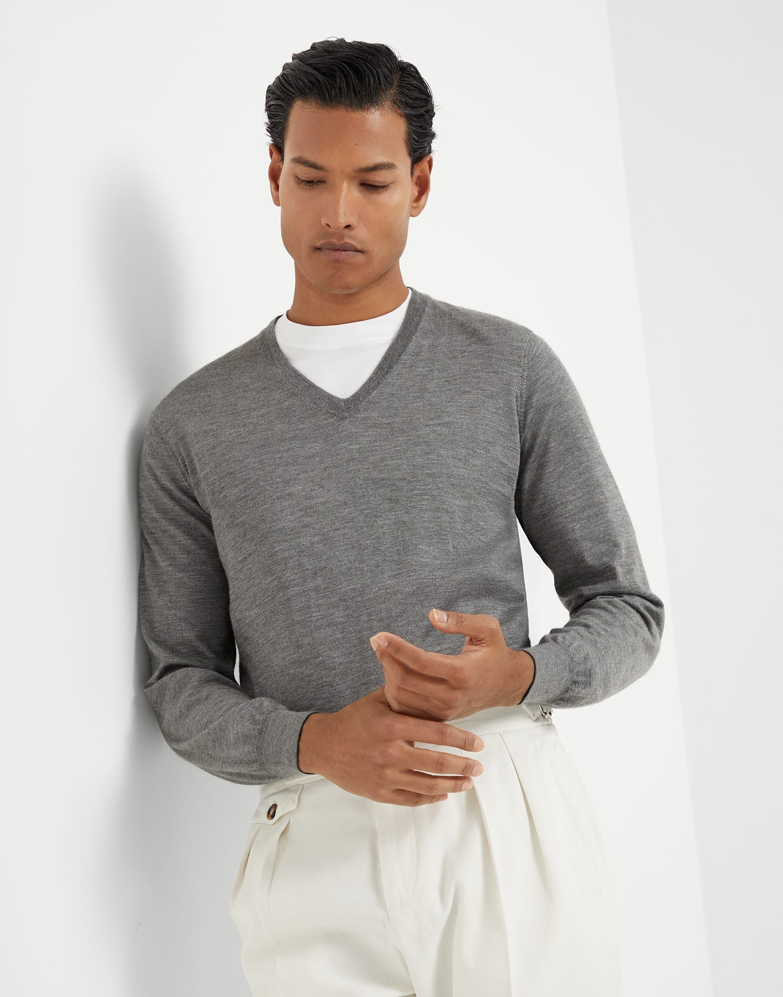 Cashmere and silk lightweight sweater - 4