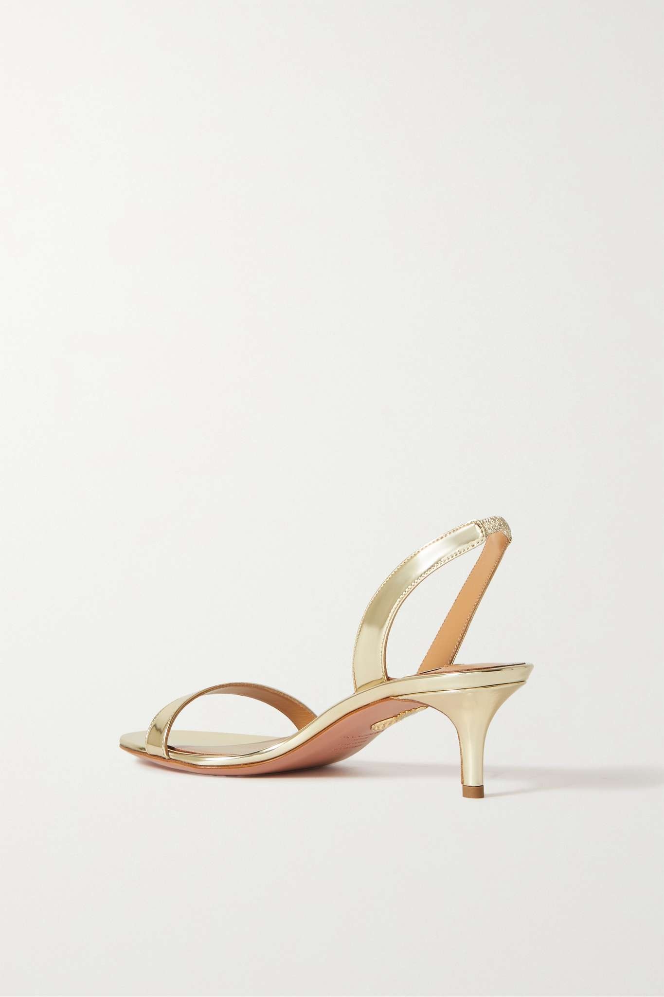 So Nude 50 metallic faux leather slingback sandals - 3