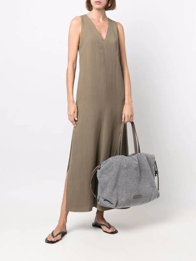 Brunello Cucinelli drawstring cotton tote bag outlook