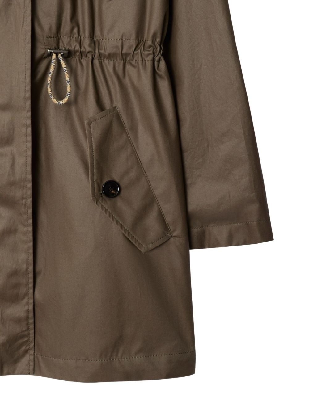 gabardine parka coat - 3