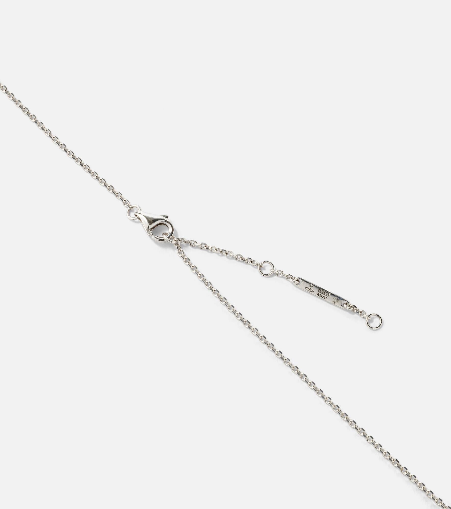 Serti Sur Vide 18kt white gold pendant necklace with diamonds - 4