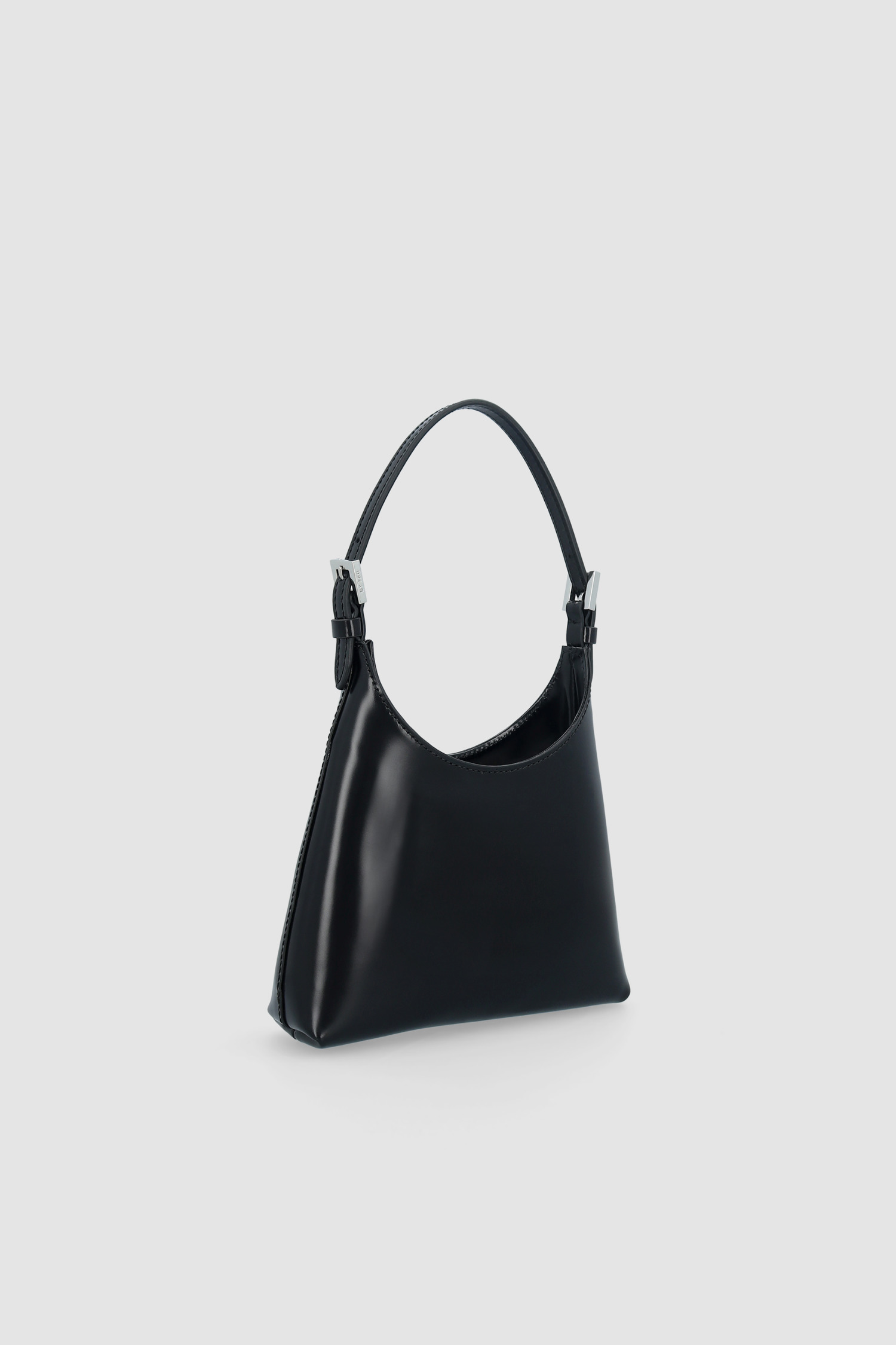 Baby Camryn Black Semi Patent Leather Top-Handle Bag - 2