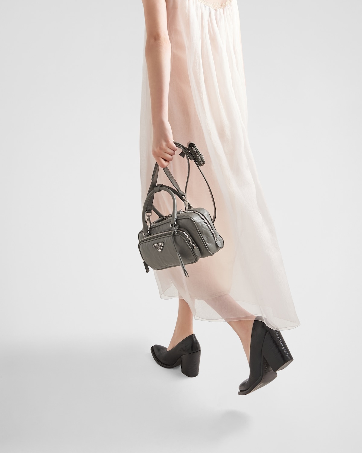 Prada Antique nappa leather top-handle bag | REVERSIBLE