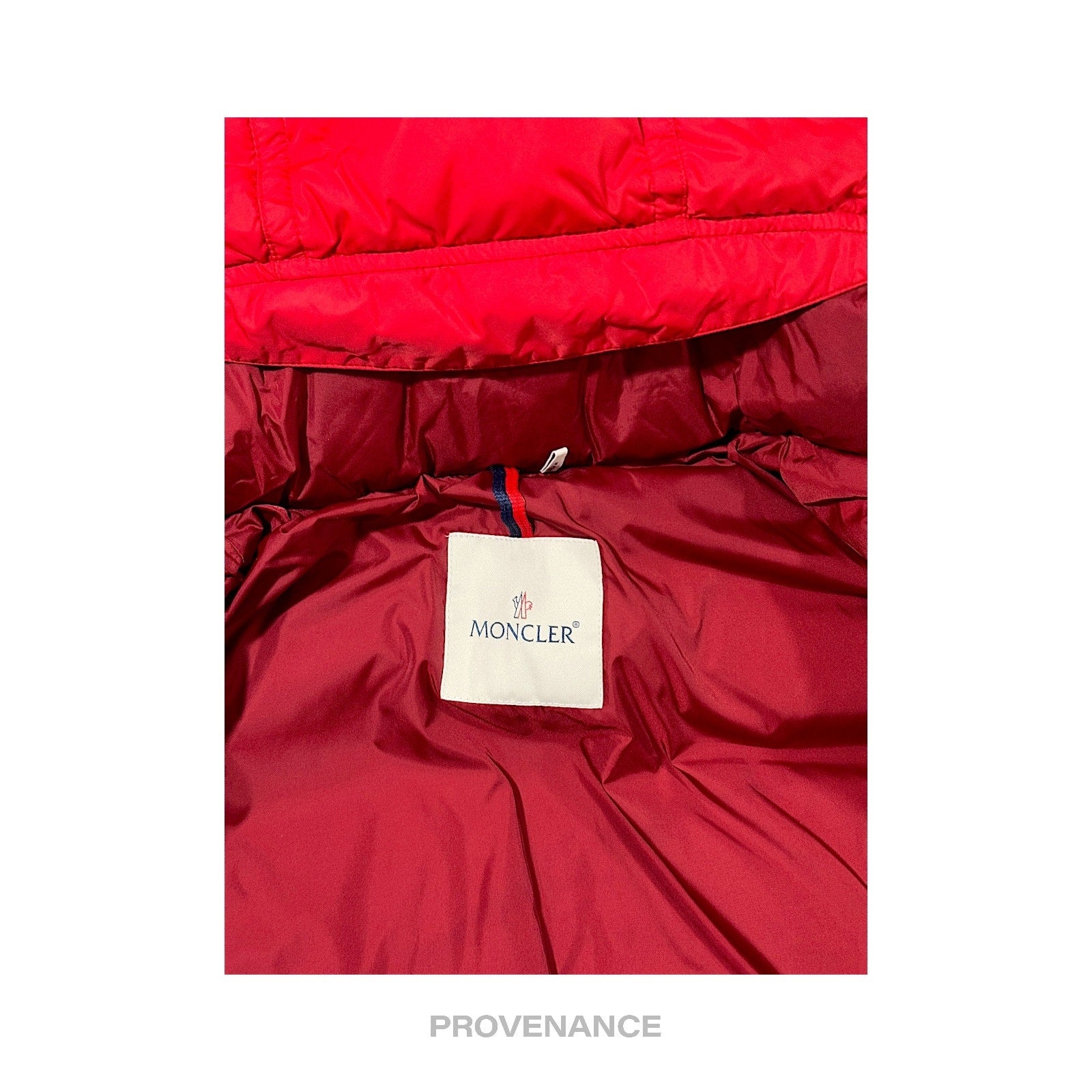 Moncler Brel Down Puffer Bomber Jacket Coat - Red 3 L - 14