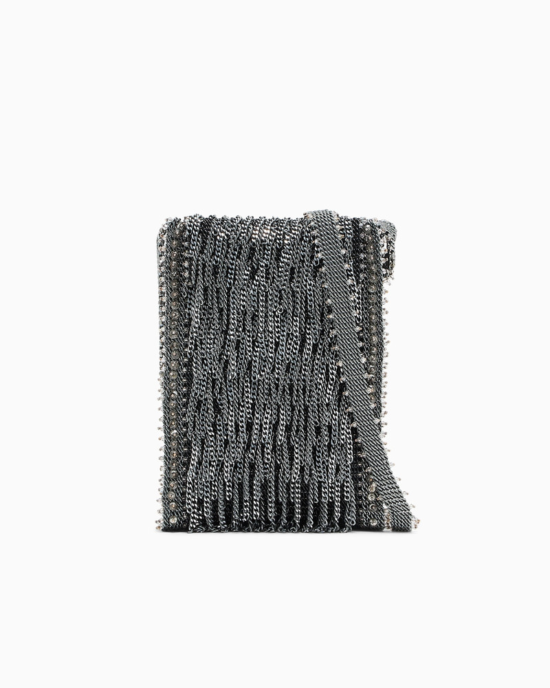 SHOULDER BAG WITH METAL CHAIN FRINGES 1