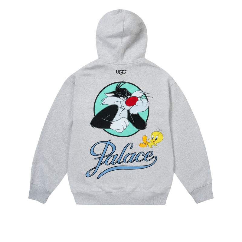 PALACE UGG LOONEY TUNES HOOD GREY MARL 1