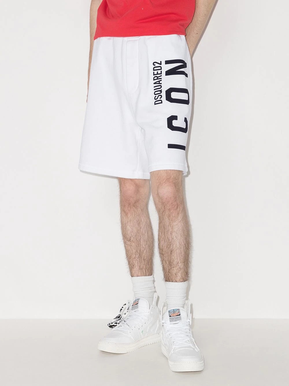 Icon-print track shorts - 2