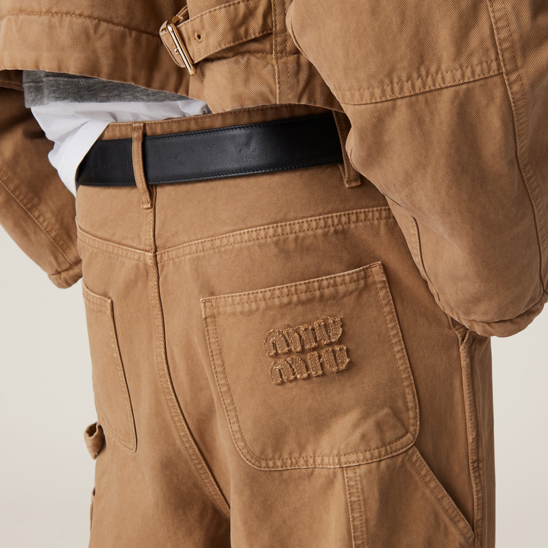 Garment-dyed gabardine pants 4