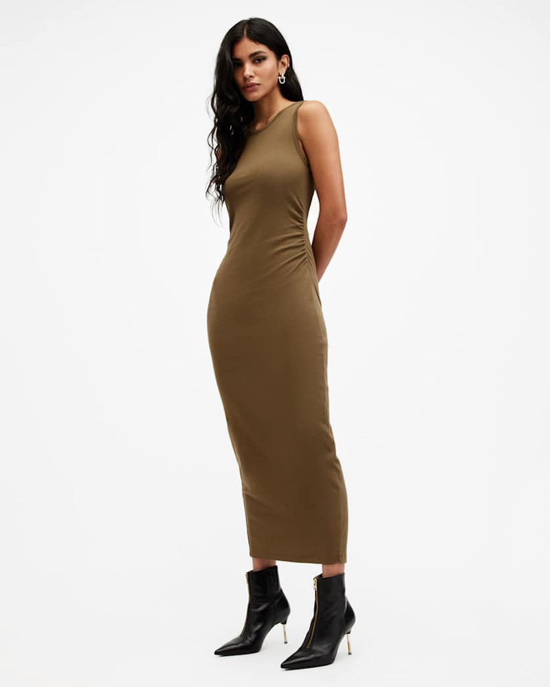 KATARINA BOAT NECK BODYCON FIT MAXI DRESS - 1