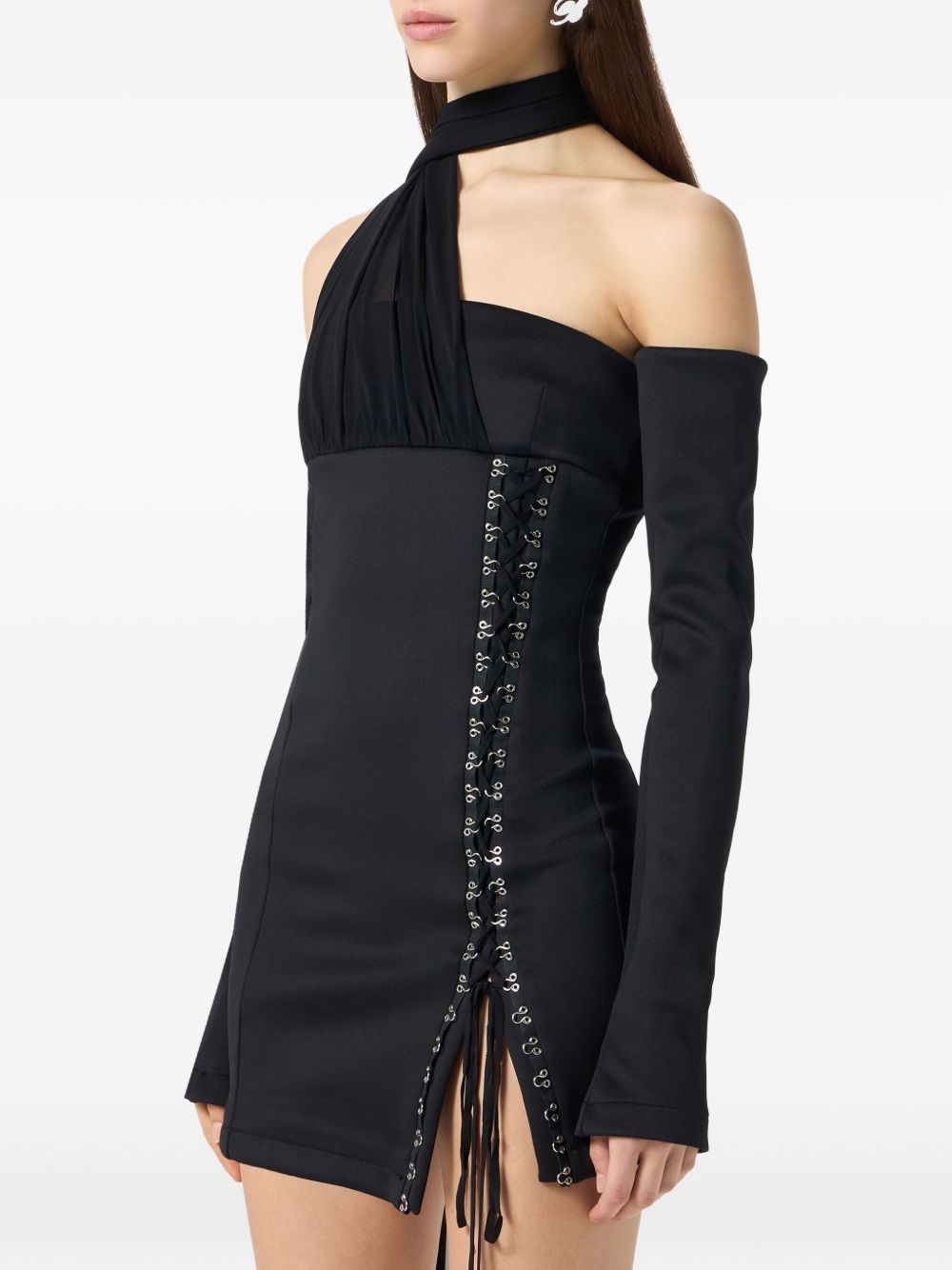 off-shoulder mini dress - 5