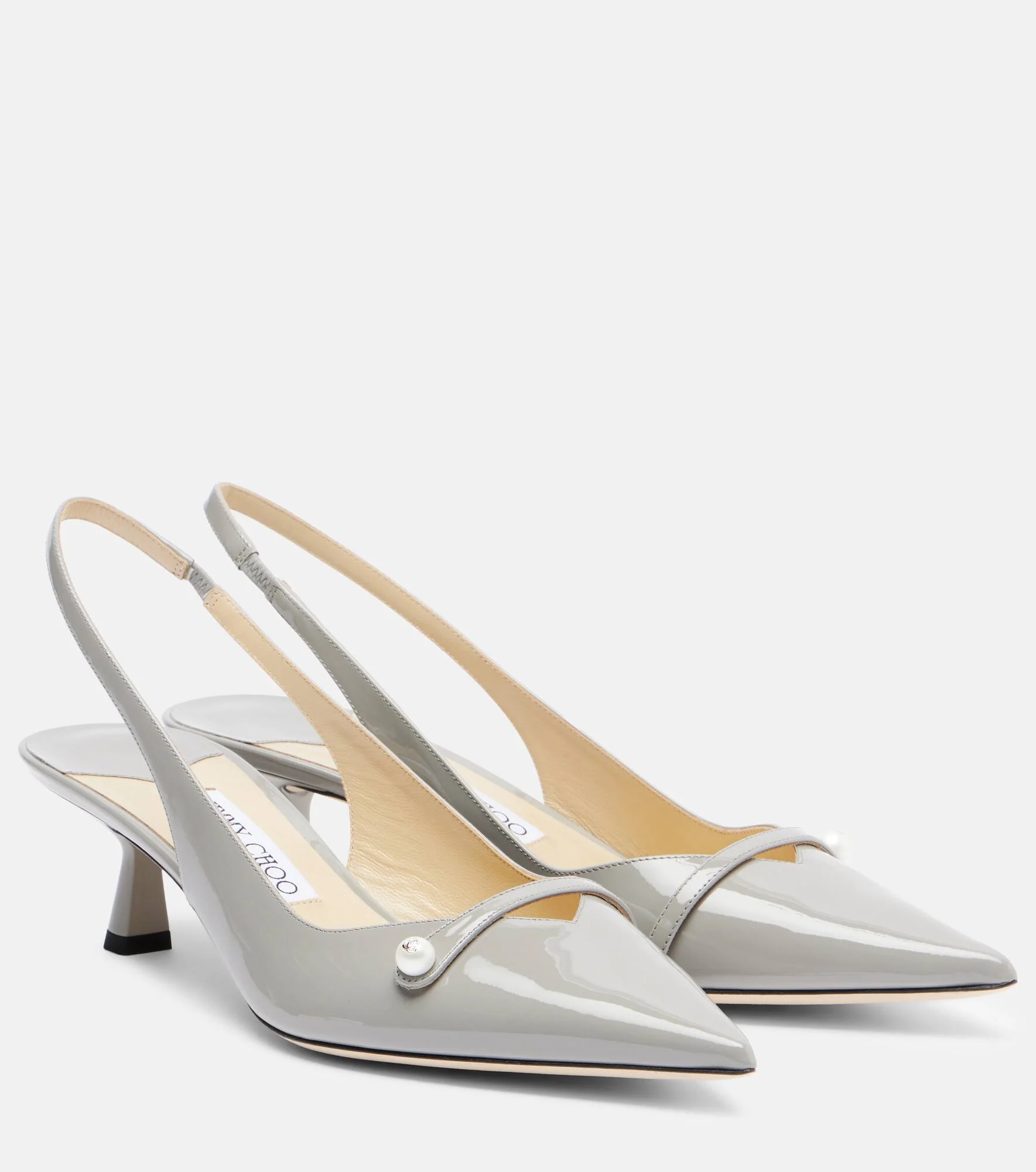 Amita 45 patent leather slingback pumps - 1