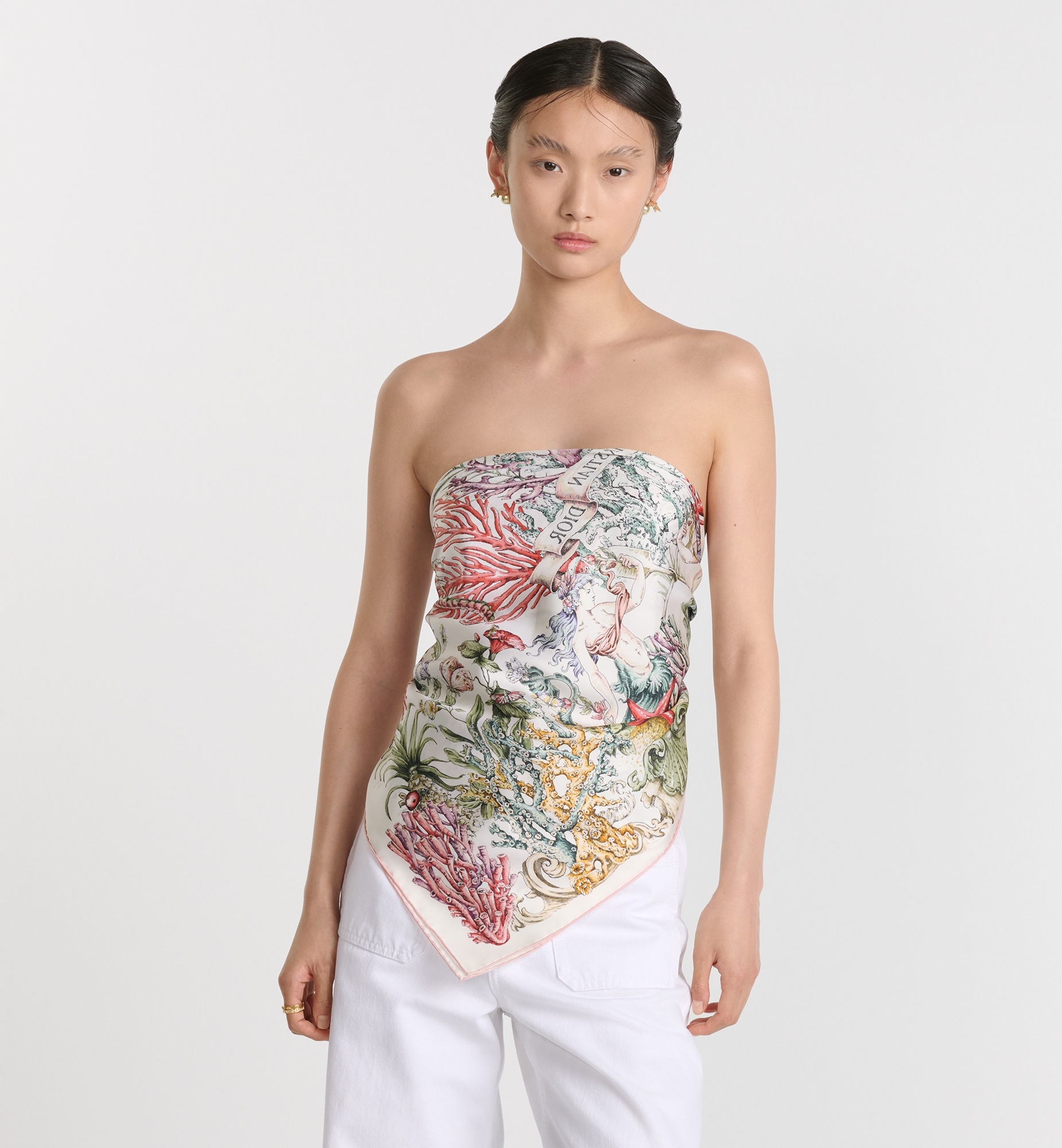 Dior Dior Cabinet de la Mer 90 Square Scarf | dior | REVERSIBLE