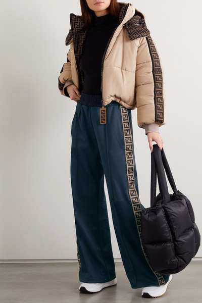 FENDI Roma striped jersey track pants outlook