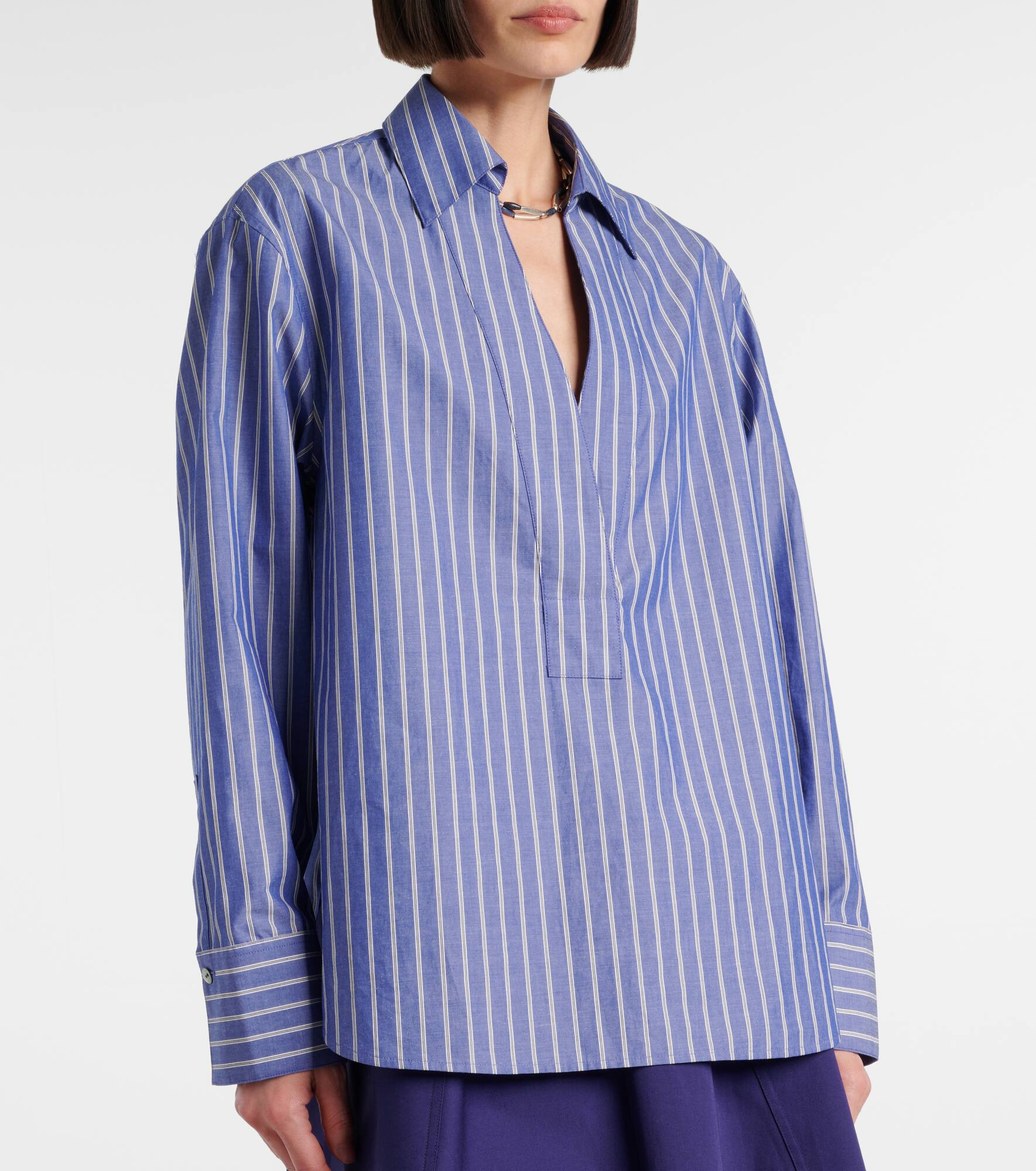 Striped cotton polo shirt - 6