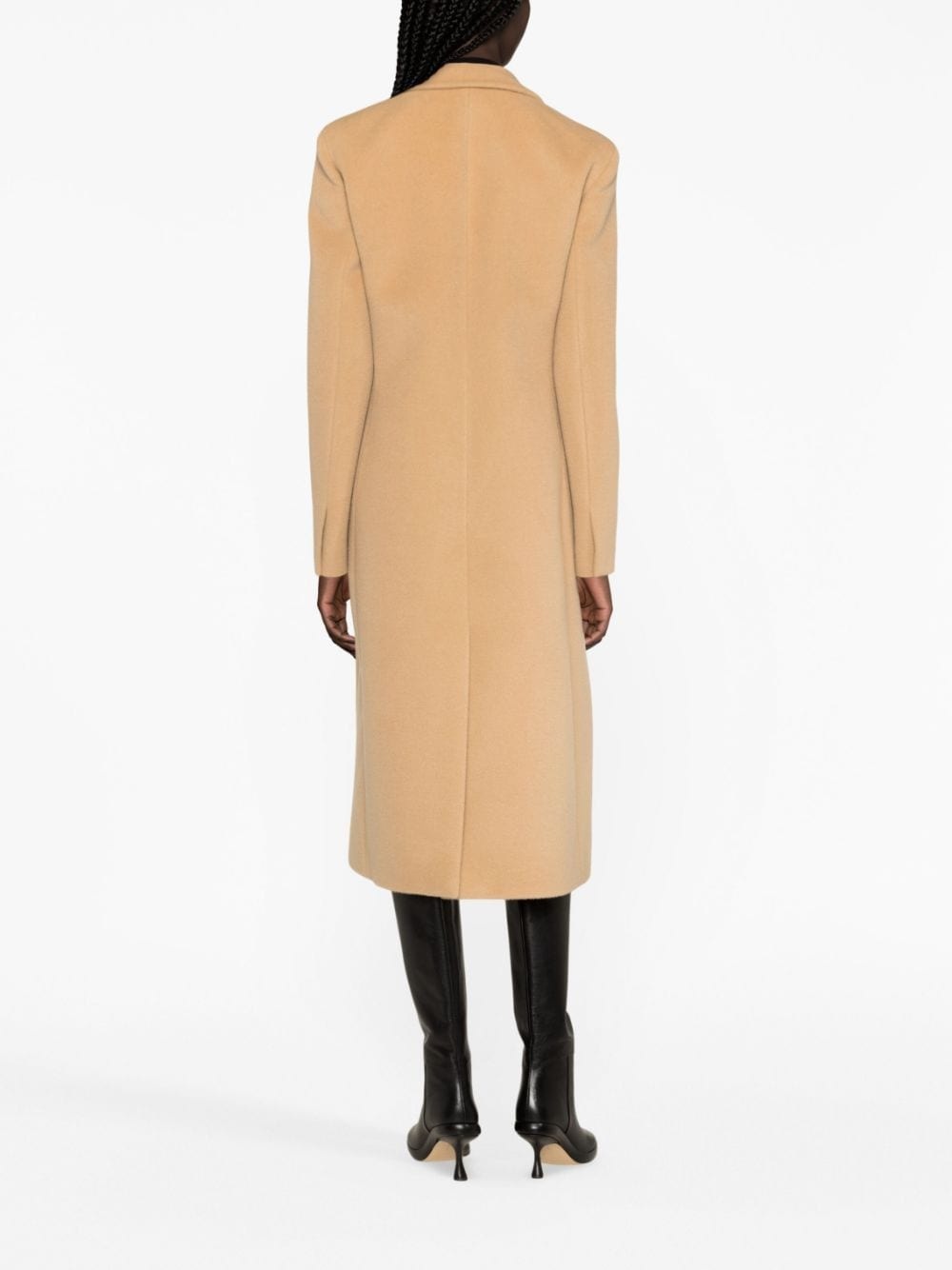 virgin-wool single-breasted coat - 3