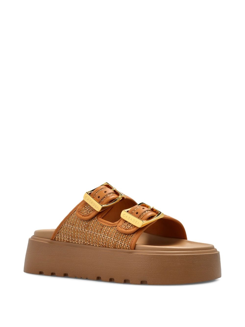 logo platform sandals - 2