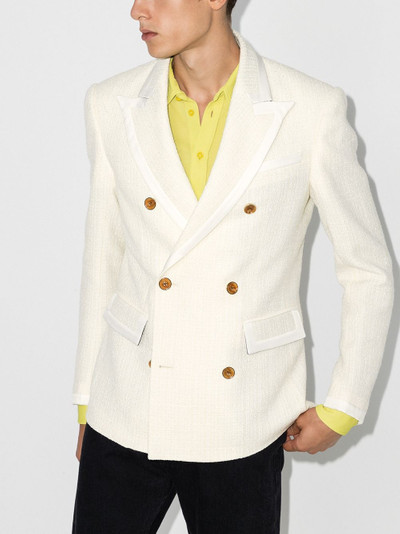 AMIRI double-breasted bouclé blazer outlook