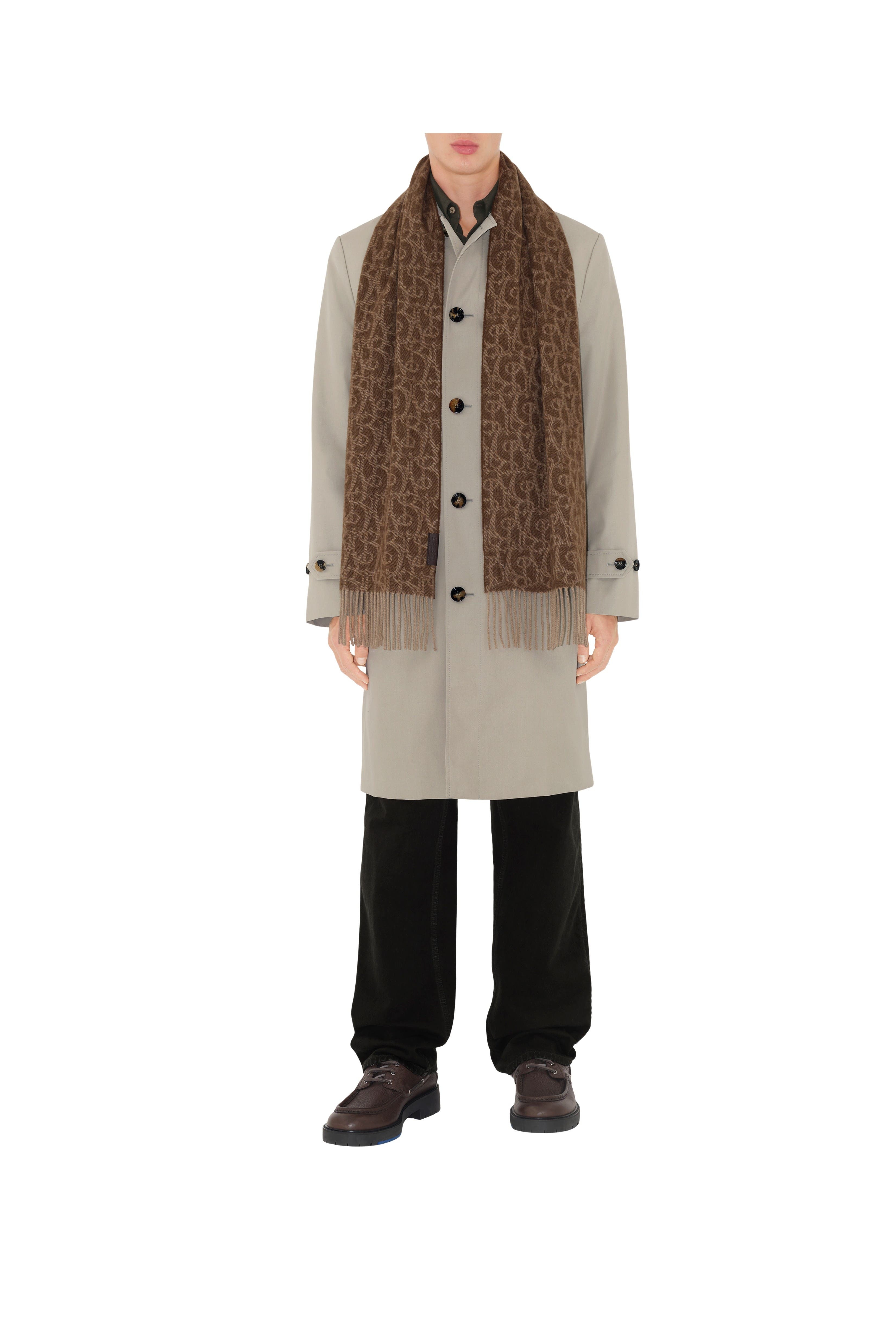 burberry B Charm Cashmere Scarf in Twig at Nordstrom - 3