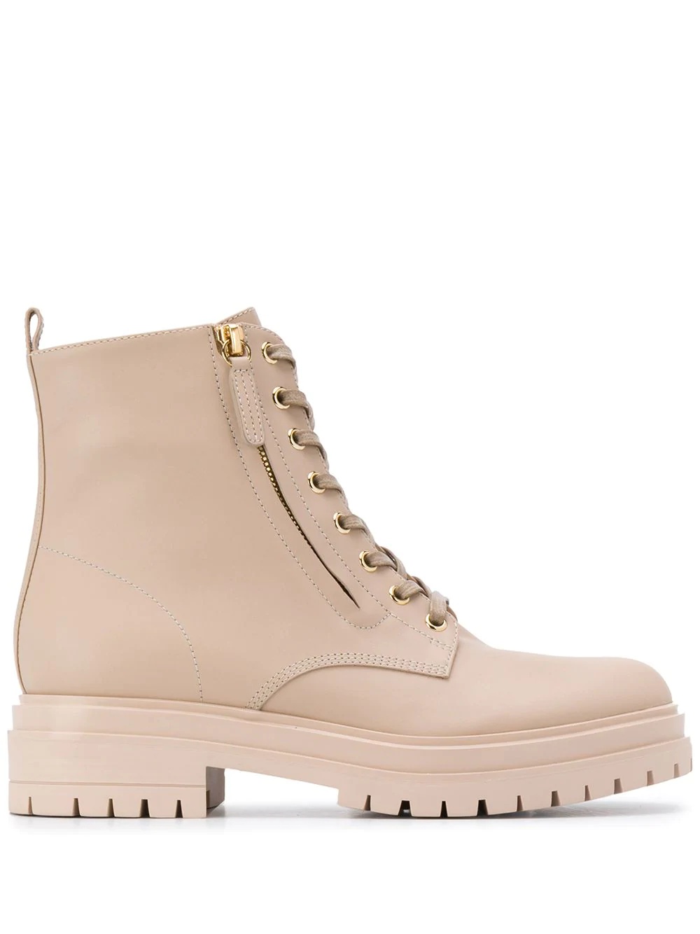 lace-up combat boots - 1