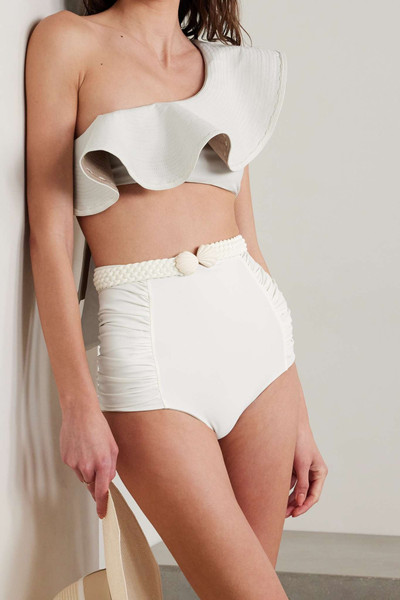 Johanna Ortiz + NET SUSTAIN Cape of Good reversible belted ruched bikini briefs outlook