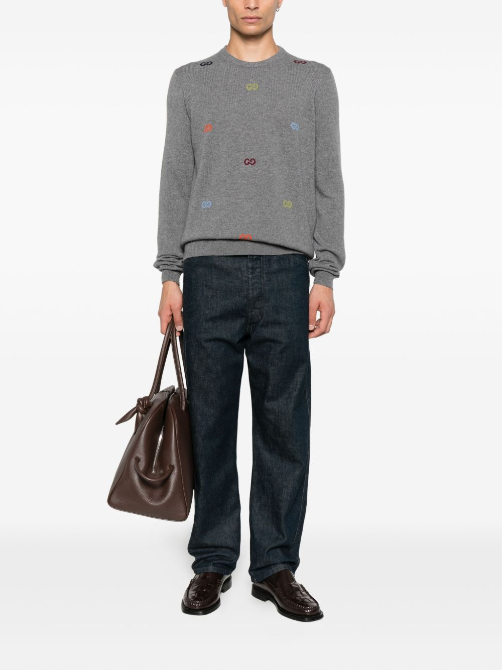 embroidered logo sweater - 2