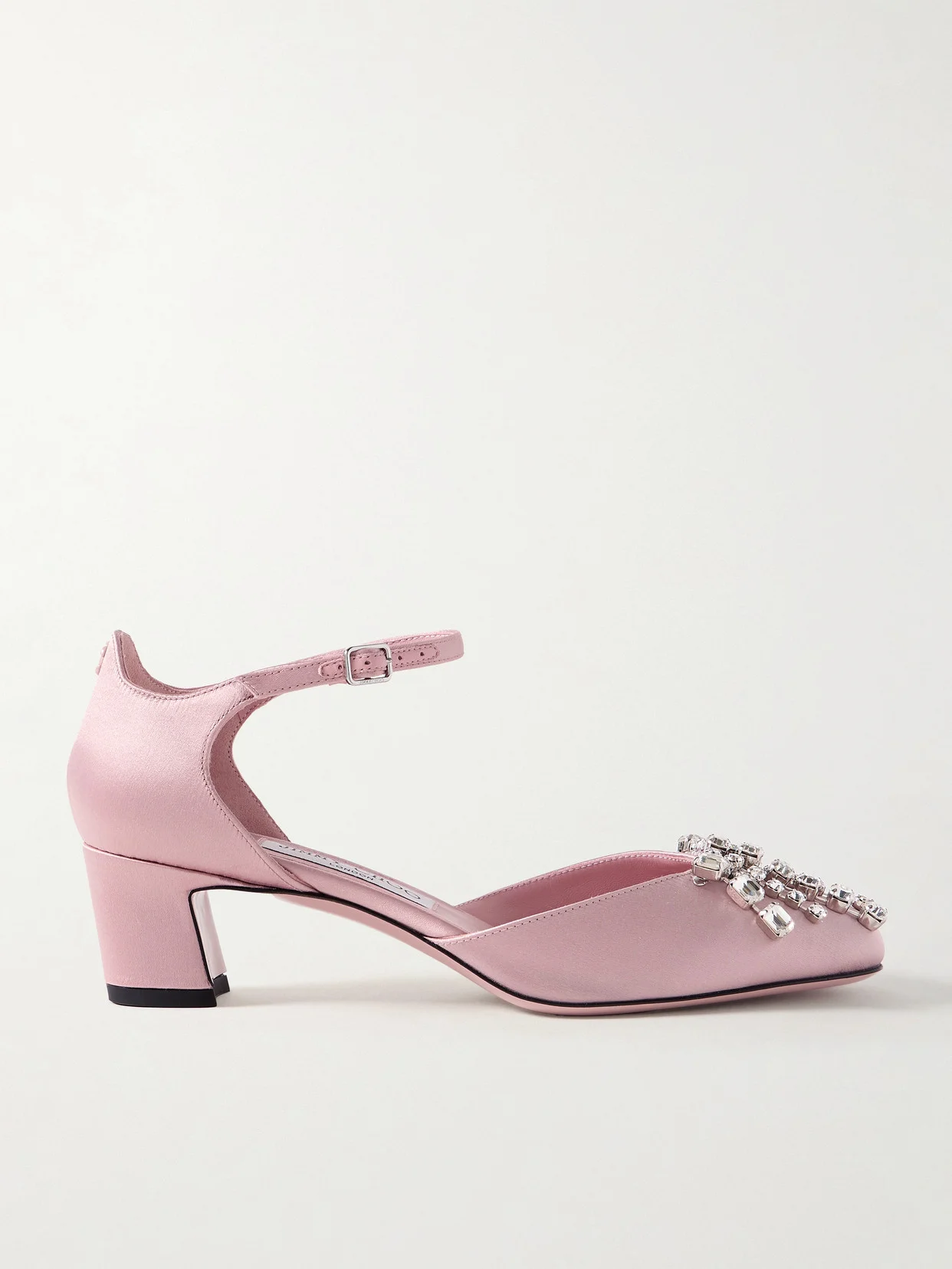 Verity 45 Crystal-embellished Satin Mary Jane Pumps - 1