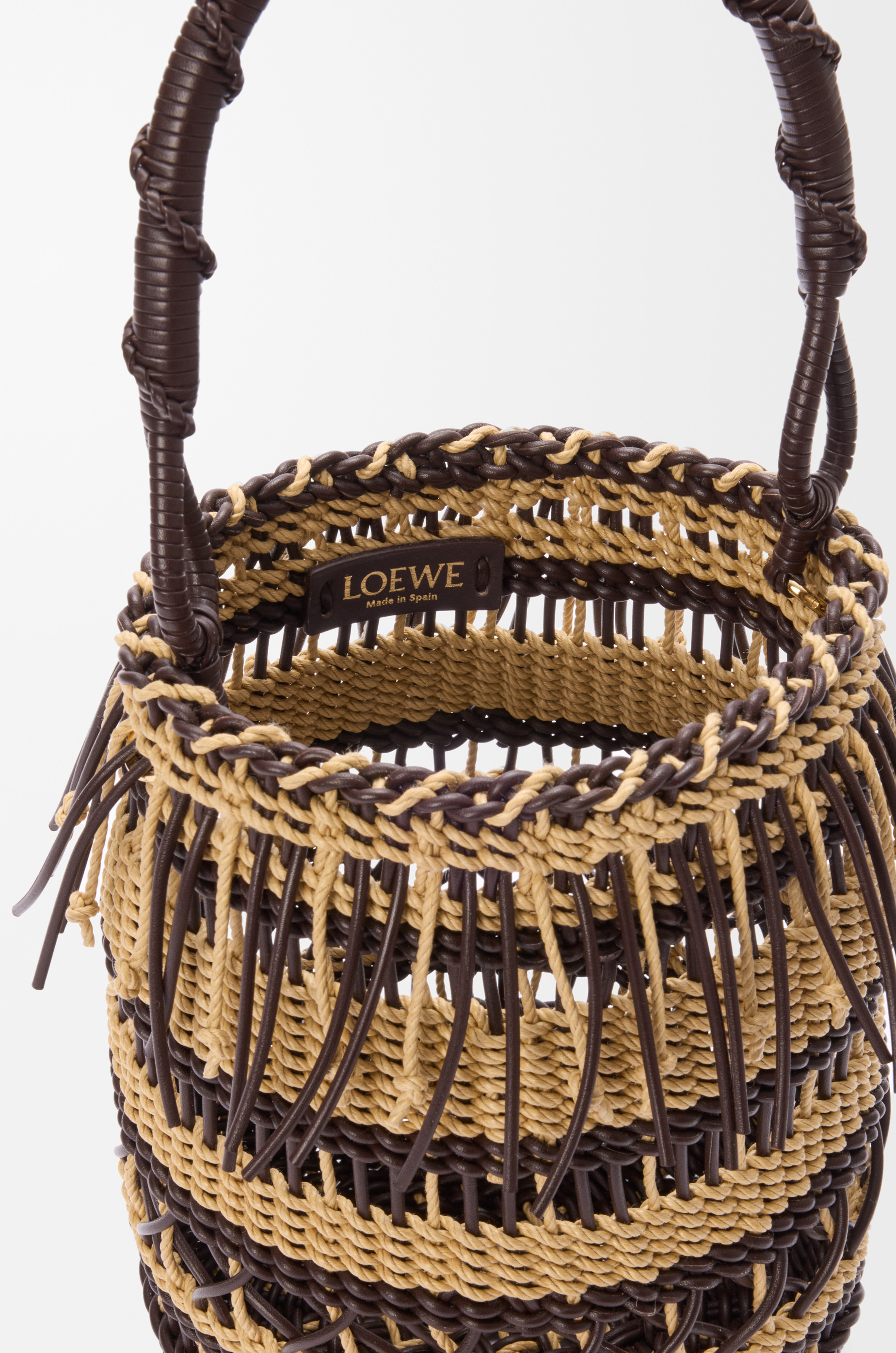 Bucket in cord and leather - 6