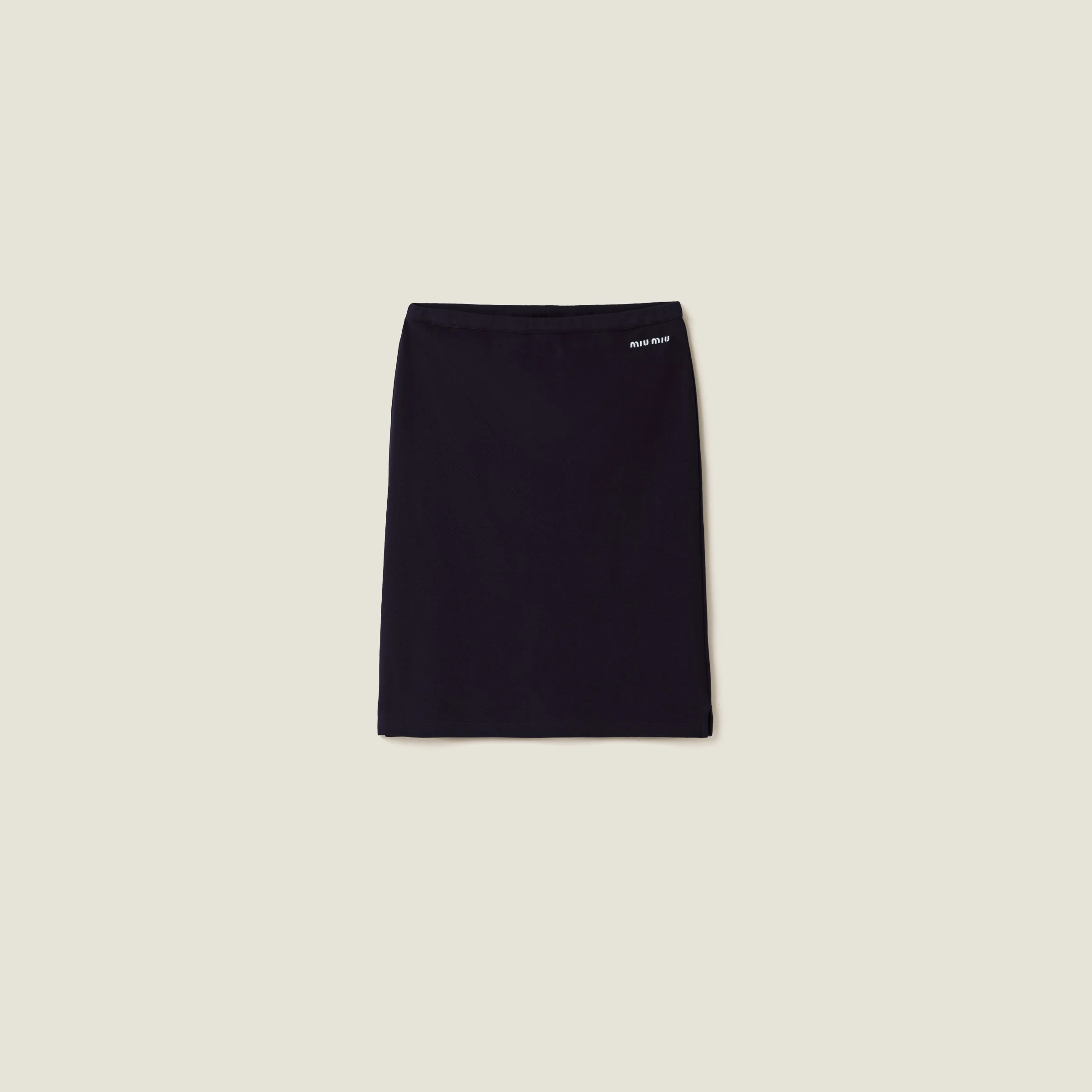 Cotton piqué skirt - 1